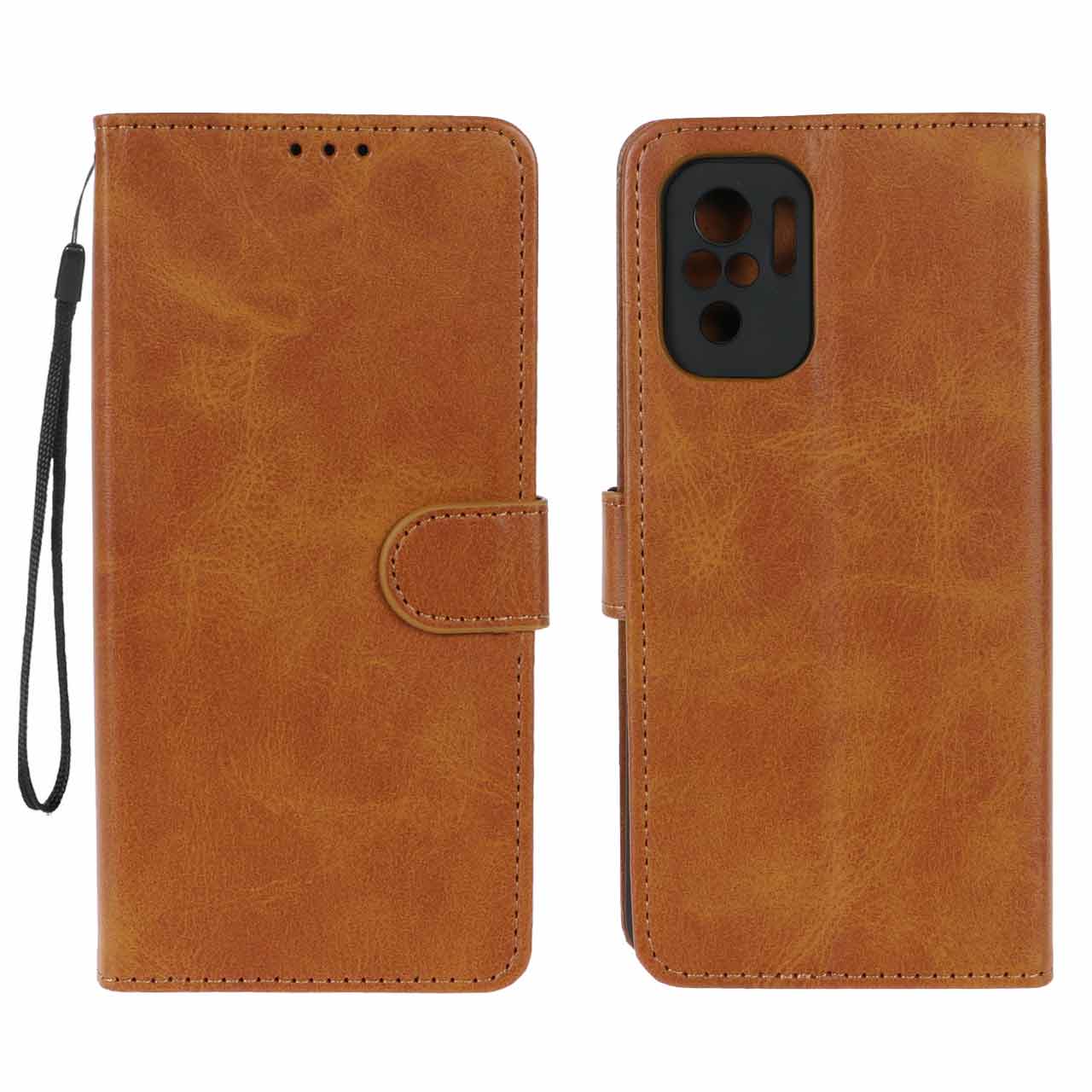 کیف موبایل مگنتی Xiaomi Redmi Note 10-4G / Note 10S / Poco M5S - عسلی