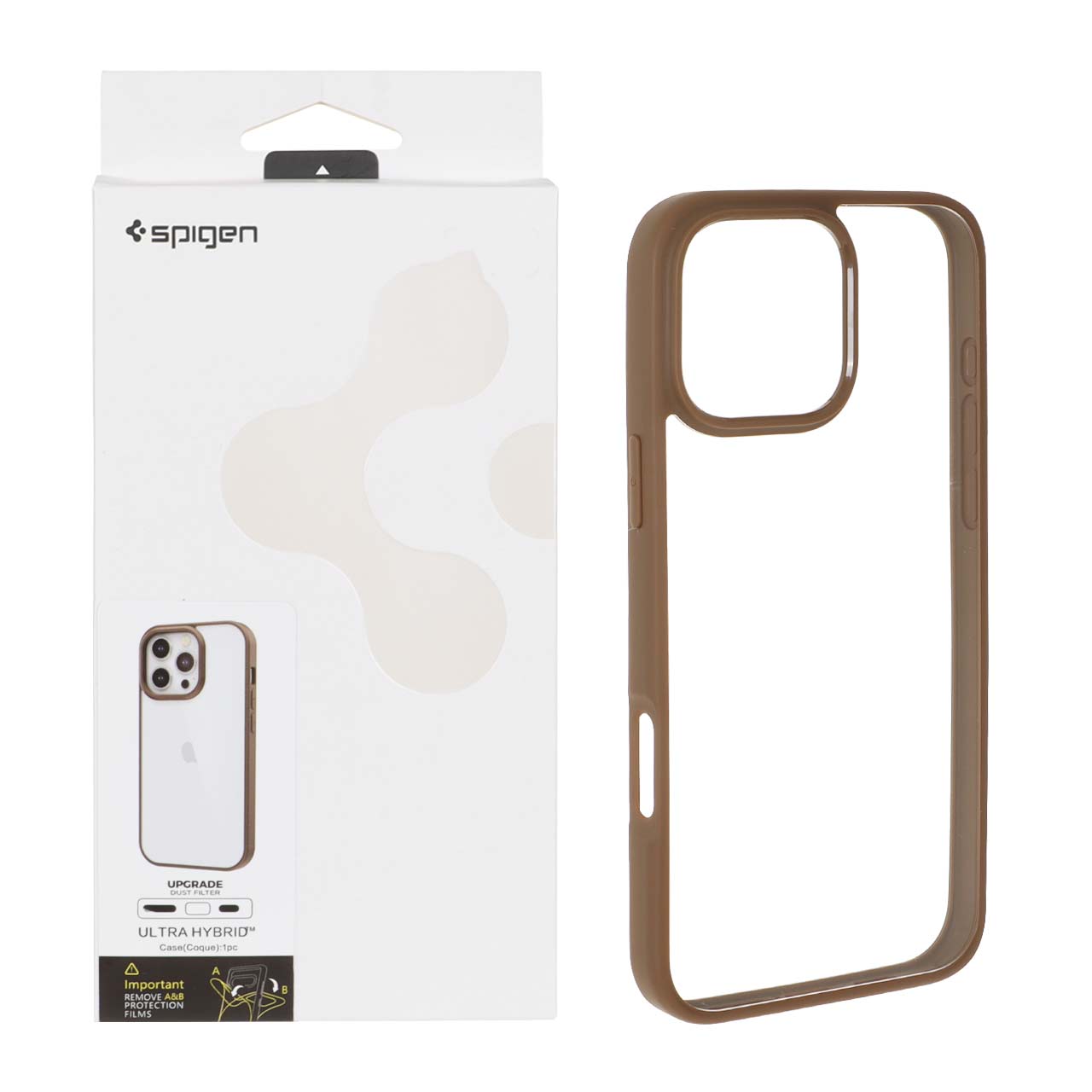 قاب اورجینال Spigen با توری اسپیکر فلزی Apple iPhone 16 Pro Max - صحرایی (پک دار)