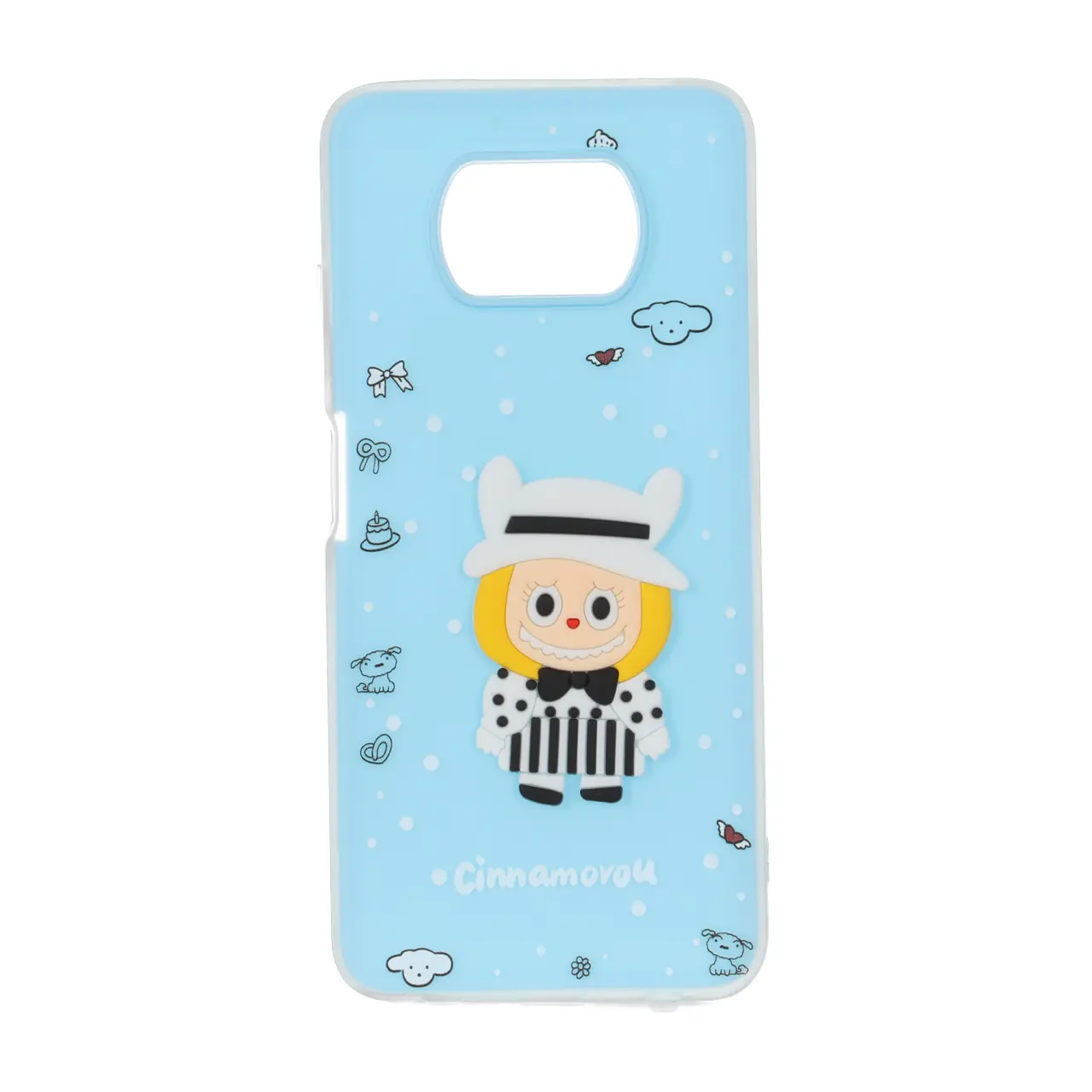 قاب دو لایه مات عروسک برجسته Xiaomi Poco X3 / Poco X3 Pro / Poco X3 NFC - آبی