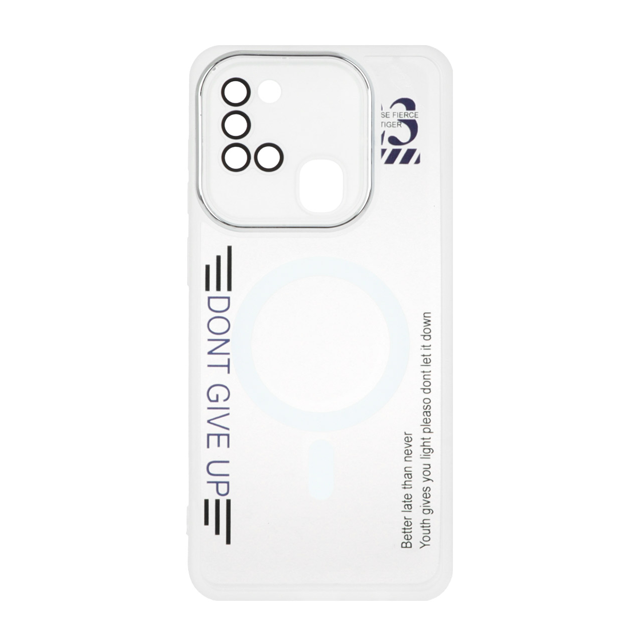 قاب Diamond Space طرح مگ سیف لنز گلس دار Samsung Galaxy A21s - سفید - MPS