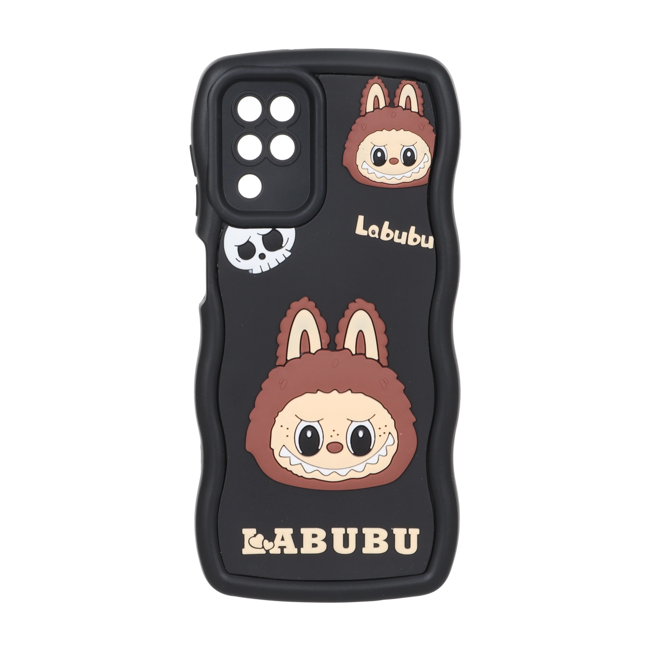 قاب کنگره ای عروسک برجسته محافظ لنزدار Samsung Galaxy A12 / M12 / F12 - طرح 211