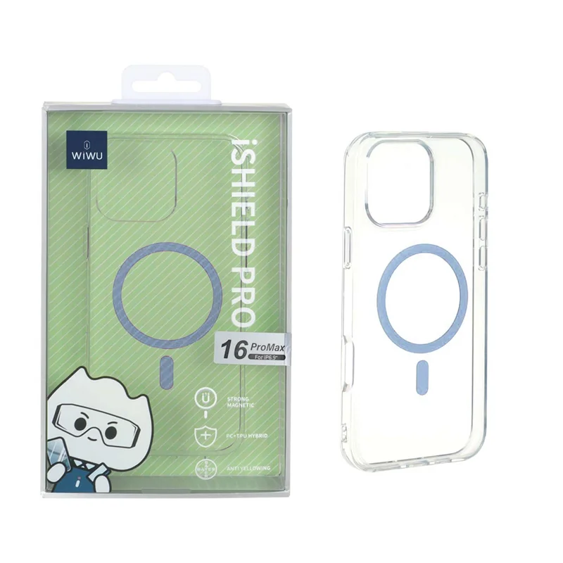 قاب اورجینال Wiwu ishield Pro کریستالی شفاف MagSafe مدل Apple iPhone 16 Pro Max - فیلی (پک دار)