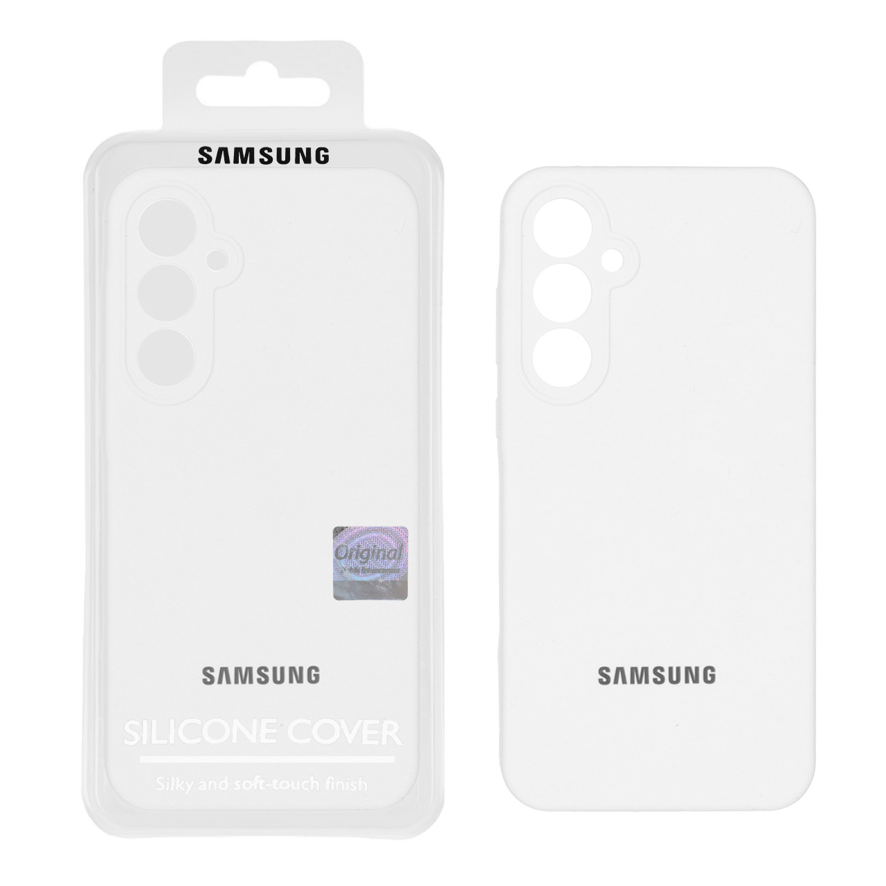 قاب سیلیکونی پاک کنی اورجینال Master Quality مدل Samsung Galaxy A55 - سفید (پک دار)