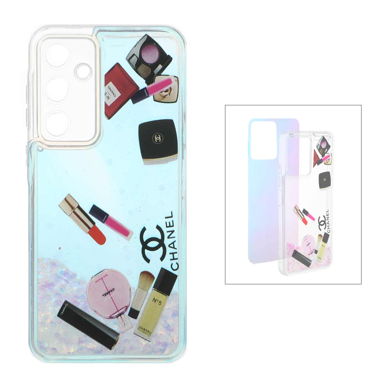 قاب آکواریومی اکلیلی دور ژله ای هفت رنگ Samsung Galaxy A55 - طرح 70