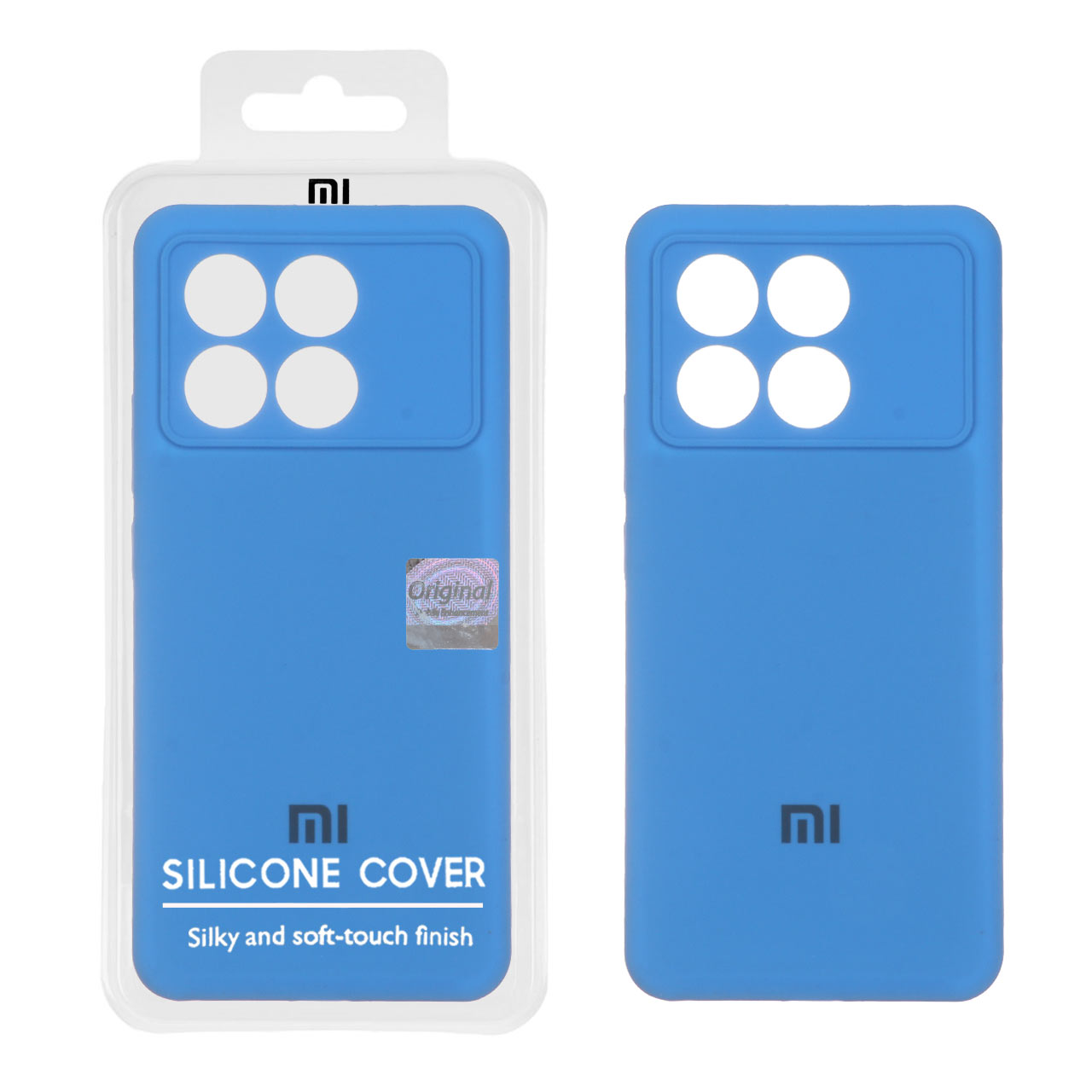قاب سیلیکونی پاک کنی اورجینال Master Quality مدل Xiaomi Poco X6 Pro 5G / Redmi K70E - آبی (پک دار)
