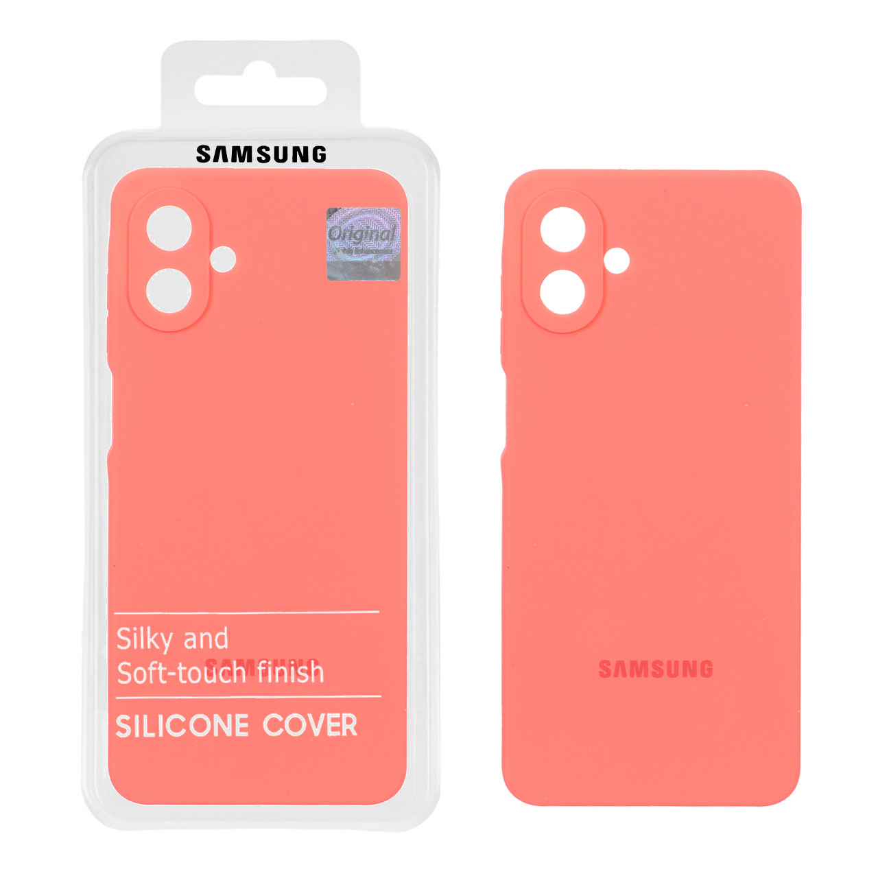 قاب سیلیکونی پاک کنی اورجینال Master Quality مدل Samsung Galaxy A07 - مرجانی (پک دار)