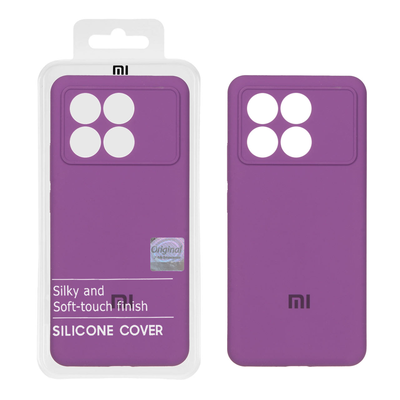 قاب سیلیکونی پاک کنی اورجینال Master Quality مدل Xiaomi Poco X6 Pro 5G / Redmi K70E - ارغوانی (پک دار)