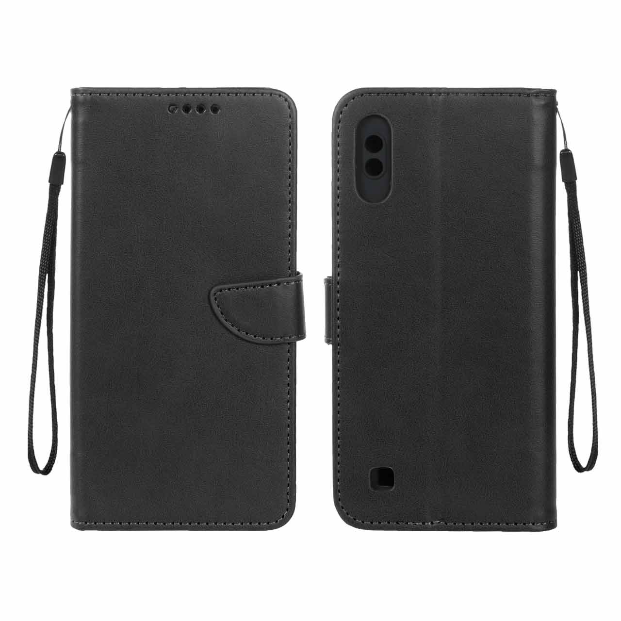 کیف چرمی موبایل مگنتی محافظ لنزدار Samsung Galaxy A10 / M10 - مشکی