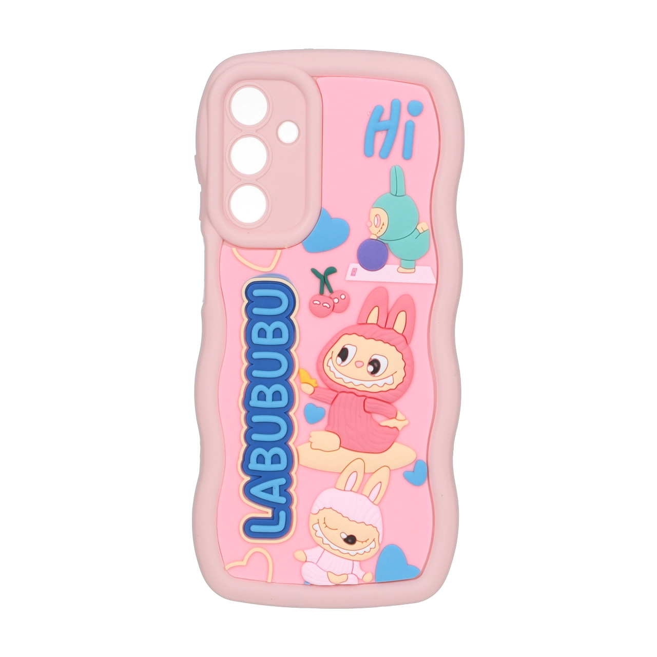 قاب کنگره ای عروسک برجسته محافظ لنزدار Samsung Galaxy A15 - طرح 164