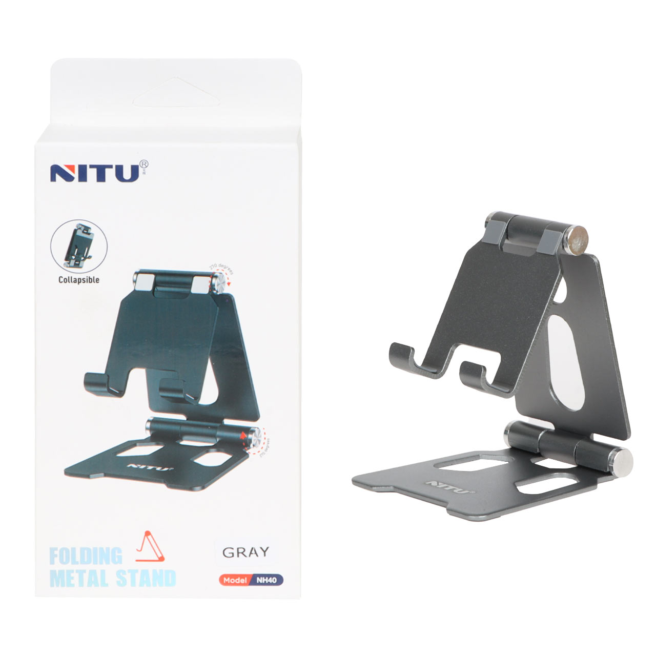 هولدر گوشی موبایل پایه دار NITU مدل NH40 - خاکستری