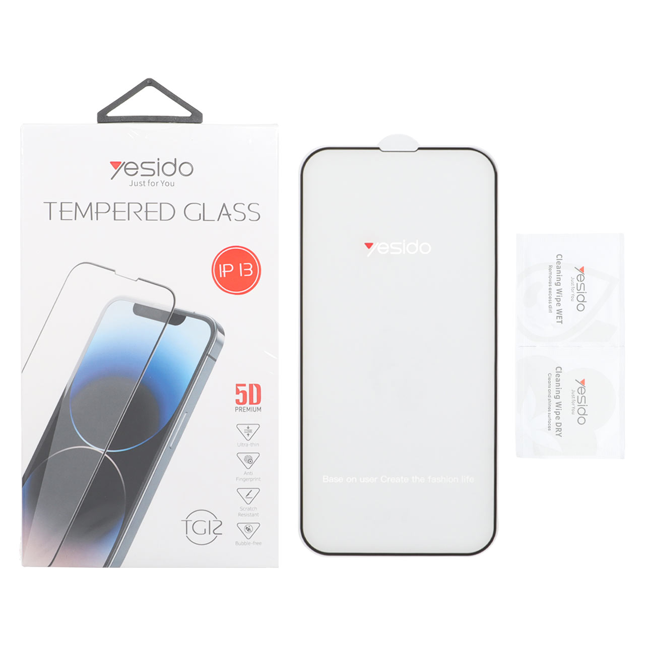 محافظ صفحه نمایش شیشه ای اورجینال TEMPERED Glass Yesido مدل Apple iPhone 13 / iPhone 13 Pro / iPhone 14 / 16e (پک دار)
