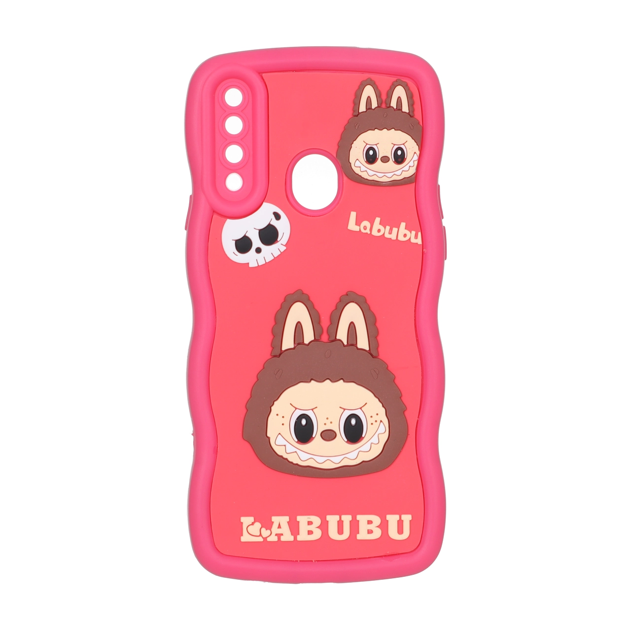 قاب کنگره ای عروسک برجسته محافظ لنزدار Samsung Galaxy A20s - طرح 166