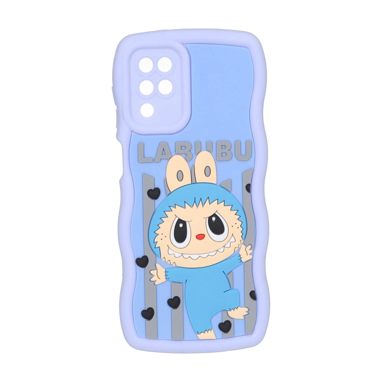 قاب کنگره ای عروسک برجسته محافظ لنزدار Samsung Galaxy A12 / M12 / F12 - طرح 216