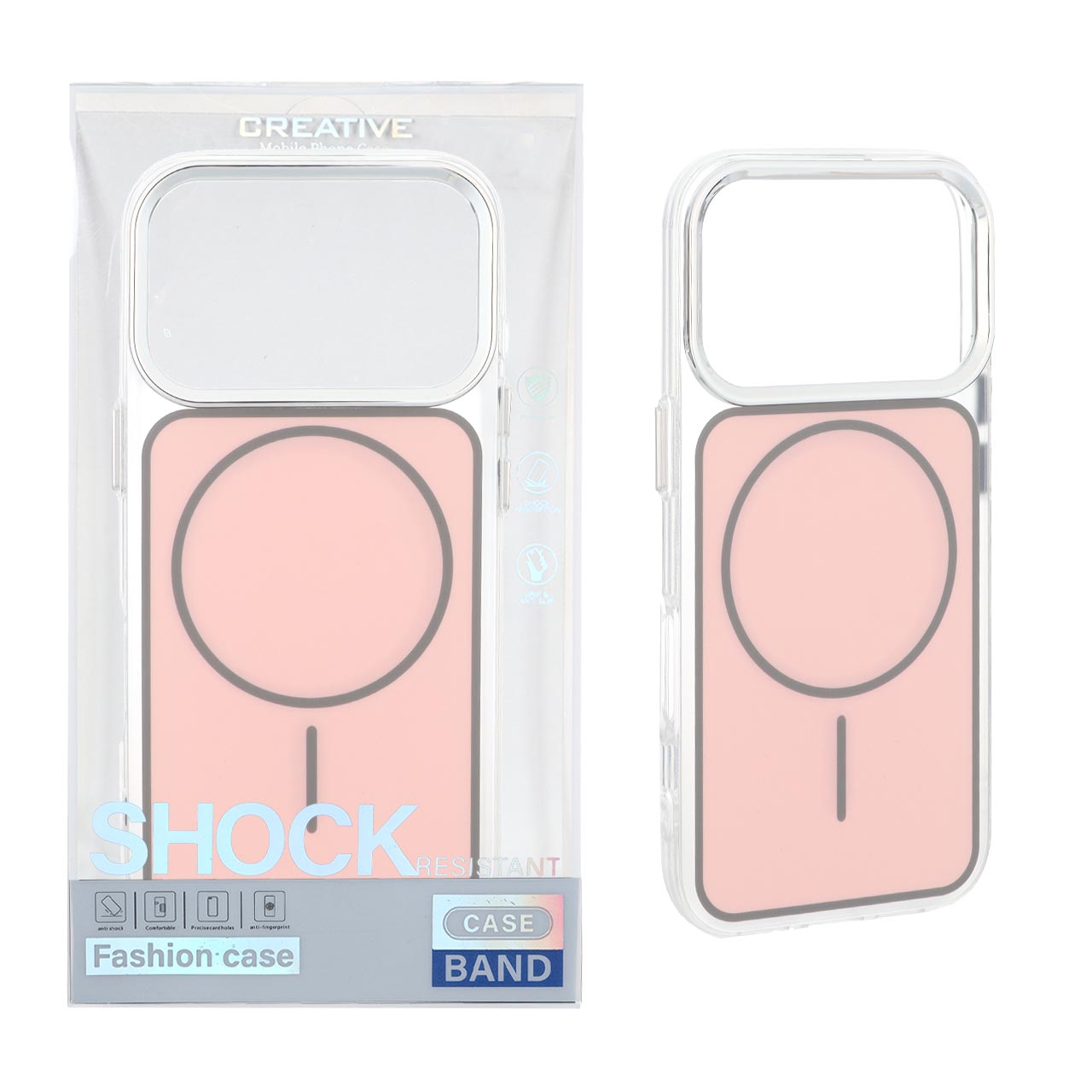 قاب اورجینال Unique Case مات رنگی MagSafe لنز کروم Apple iPhone 17 Pro - صورتی (پک دار)