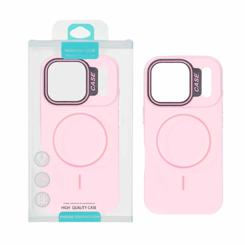 قاب طرح سیلیکون Magsafe پاستیلی Apple iPhone 17 Pro - صورتی (پک دار)