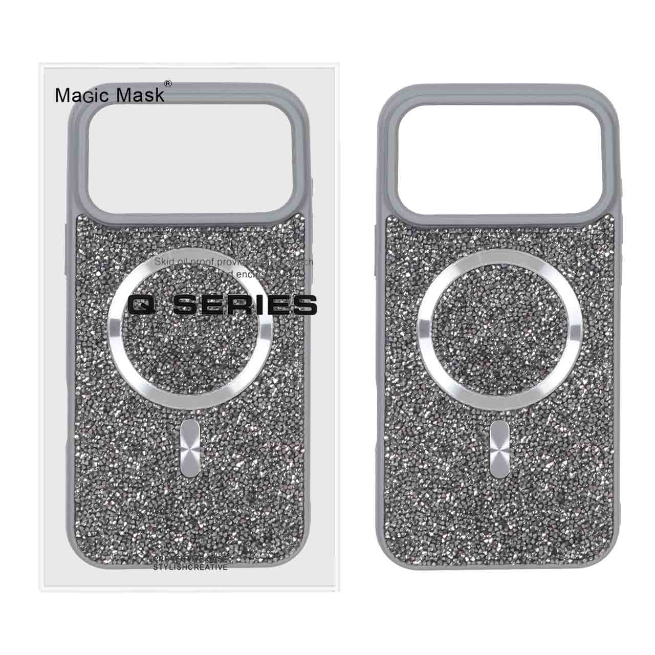 قاب اورجینال دیاموند Magsafe مدل Apple iPhone 17 Pro Max - نقره ای (پک دار)