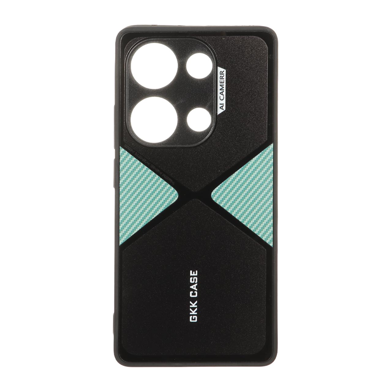 قاب GKK دور براق طرح X محافظ لنزدار Xiaomi Redmi Note 14S / Note 13 Pro 4G / Poco M6 Pro 4G - سبز