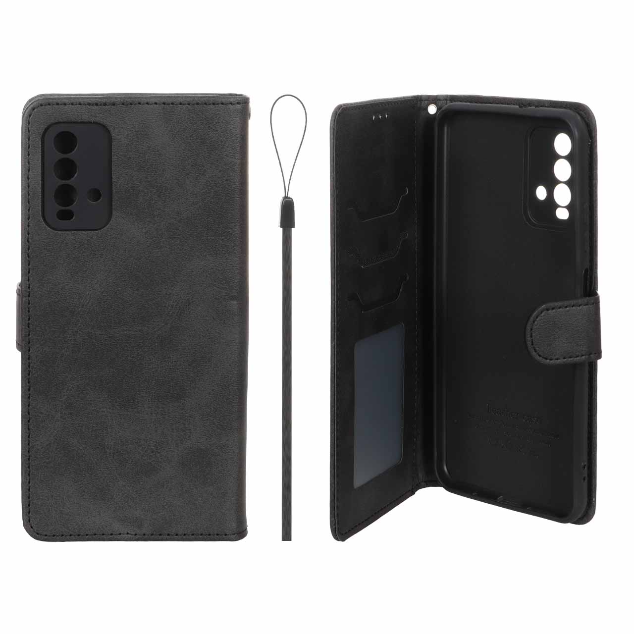 کیف موبایل مگنتی درجه یک داخل خز MNC Plus مدل Xiaomi Redmi 9T 4G - مشکی