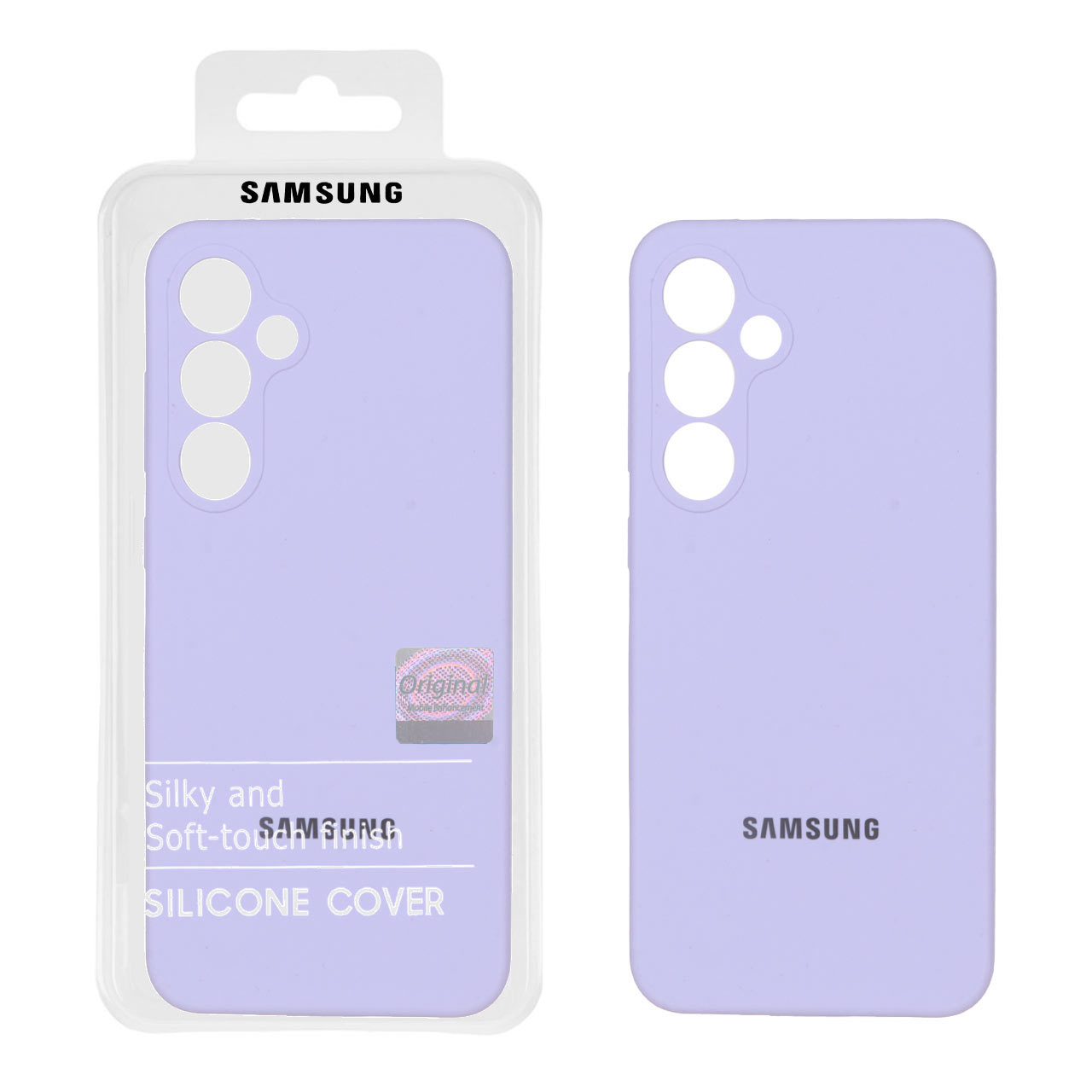 قاب سیلیکونی پاک کنی اورجینال Master Quality مدل  Samsung Galaxy S24 FE - یاسی (پک دار)