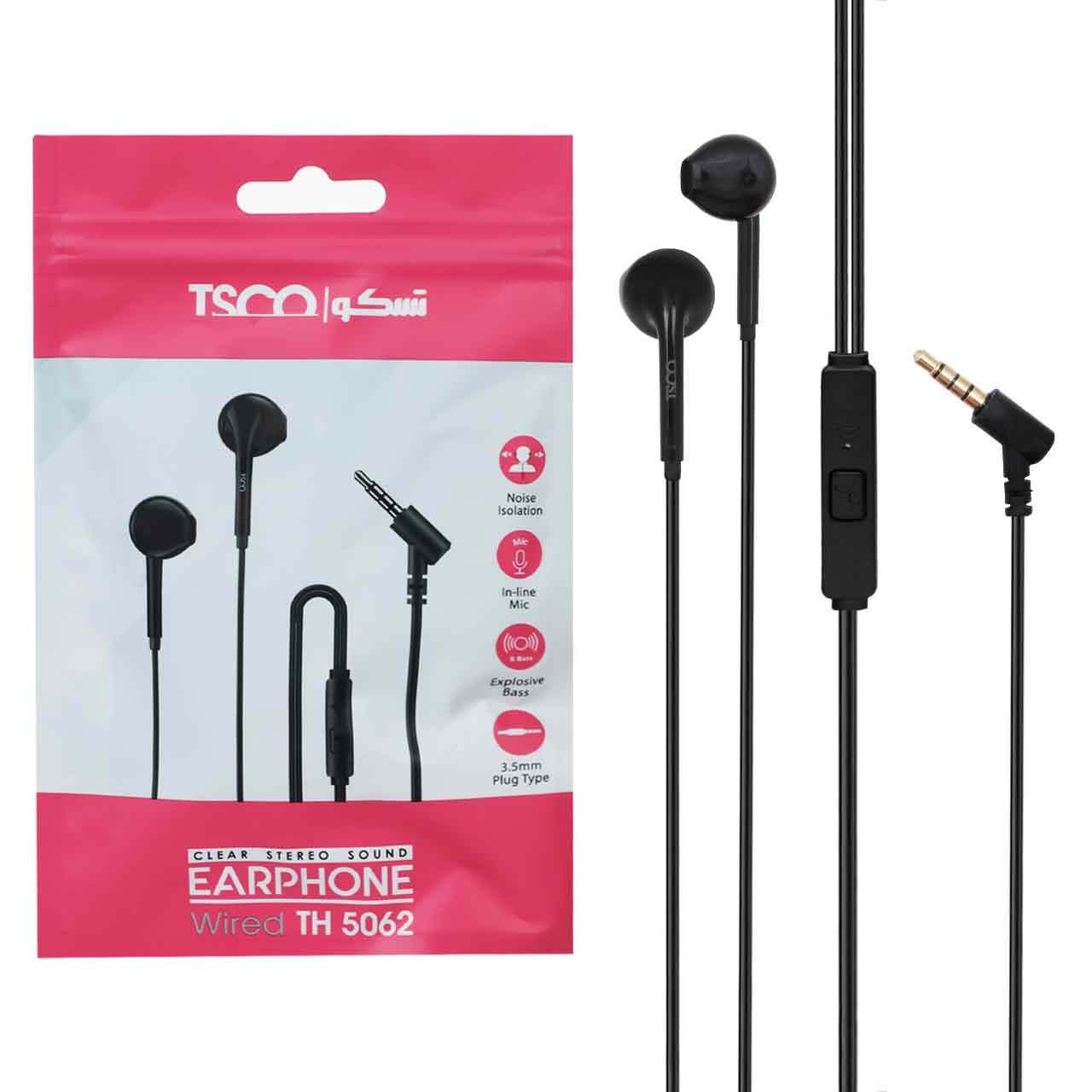 هندزفری با سیم TSCO مدل TH 5062 - مشکی