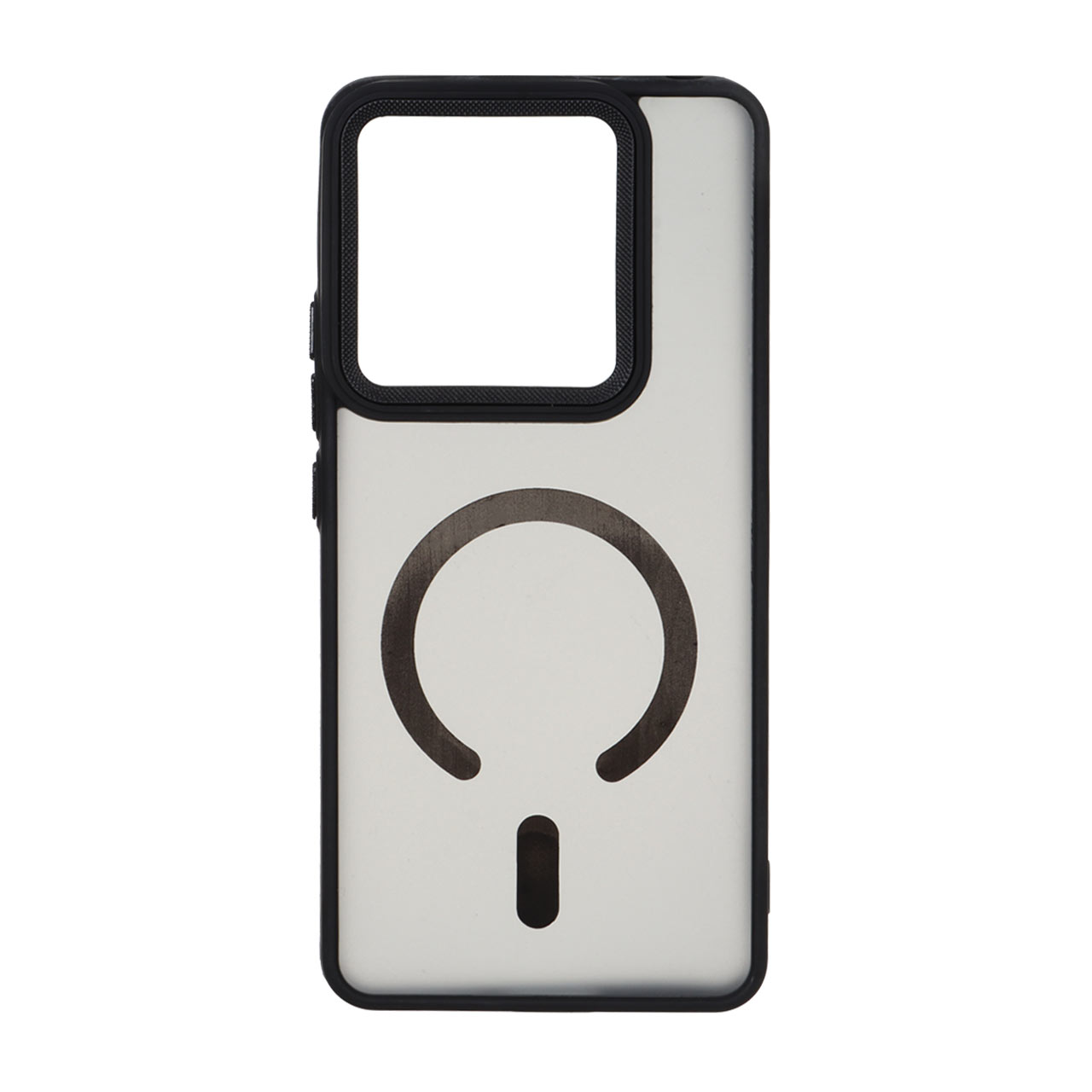 قاب مات لنز کربن طرح مگ سیف دور رنگی Xiaomi Redmi Note 14 4G - مشکی