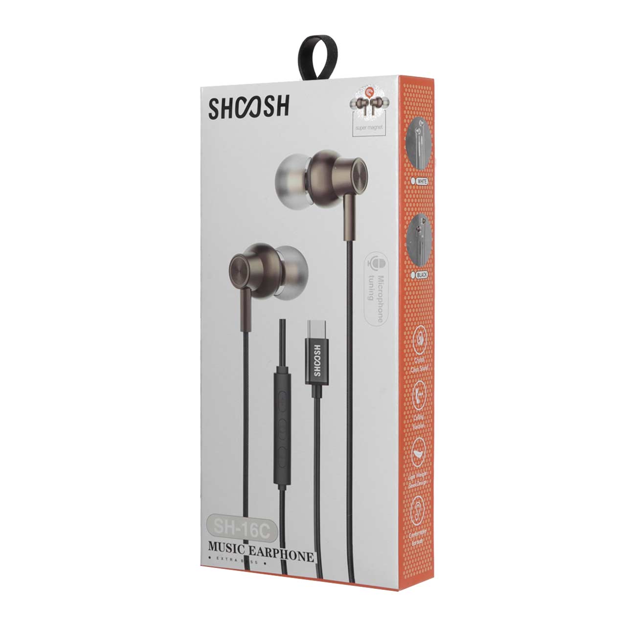 هندزفری با سیم با پورت Shoosh Type-C مدل +SH-C12 - یاسی - SMO