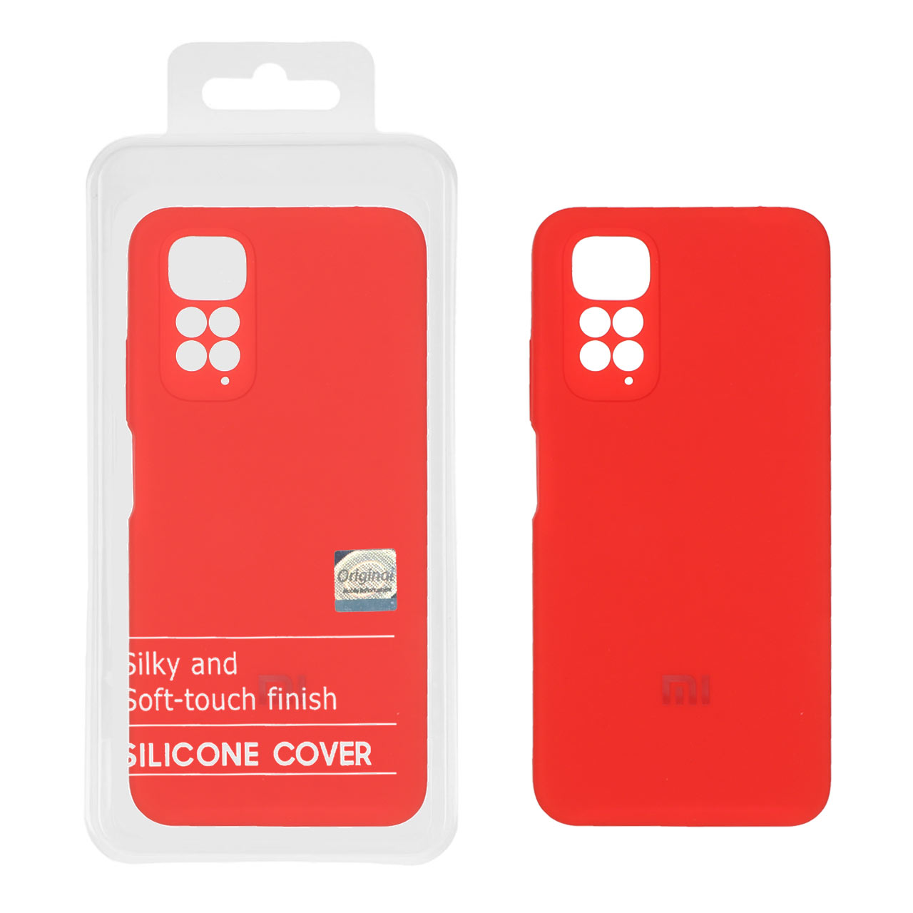 قاب سیلیکونی پاک کنی اورجینال Master Quality مدل Xiaomi Redmi Note 11 4G / Redmi Note 11S - قرمز (پک دار)