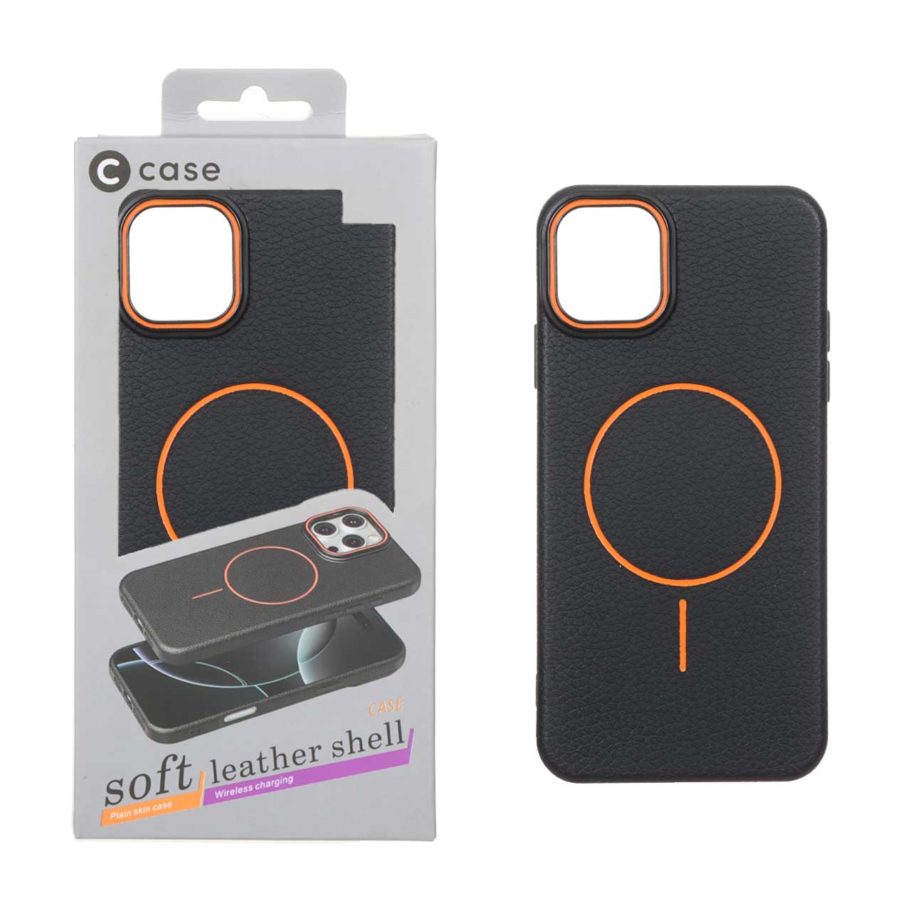 قاب اورجینال C Case طرح چرم MagSafe مدل Apple iPhone 11 Pro Max - مشکی (پک دار)