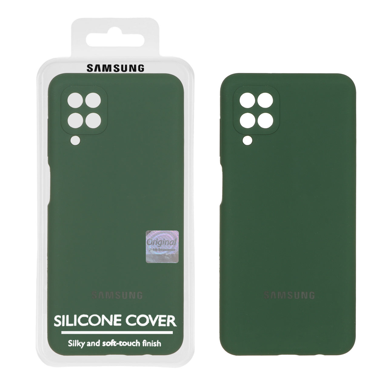 قاب سیلیکونی پاک کنی اورجینال Master Quality مدل Samsung Galaxy A12 / M12 / F12 - سبز تیره (پک دار)