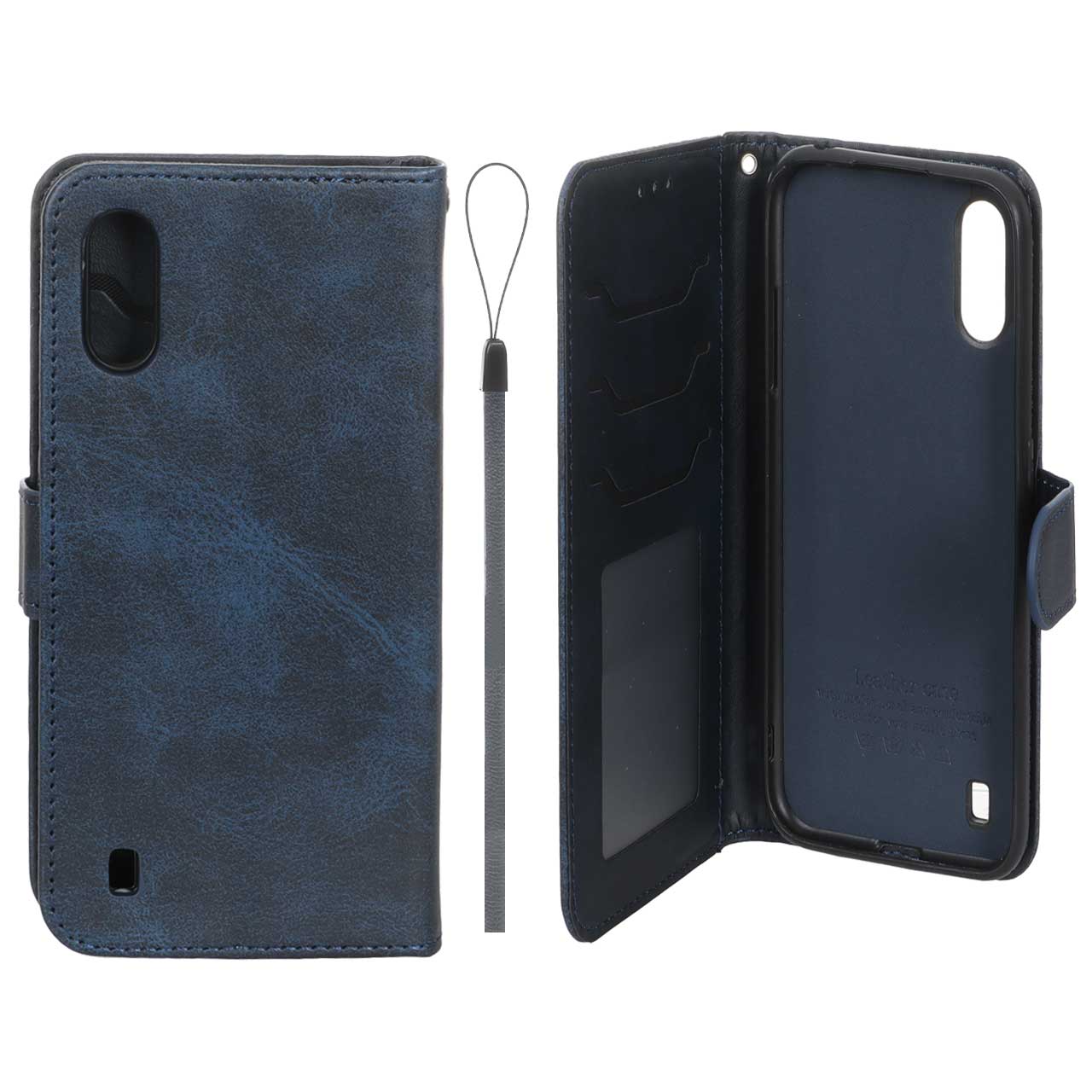 کیف موبایل مگنتی درجه یک داخل خز MNC Plus مدل Samsung Galaxy A01 / M01 - سرمه ای