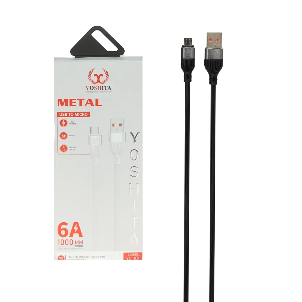 کابل شارژ فست اندروید Yoshita مدل YC-101 - مشکی - MMS