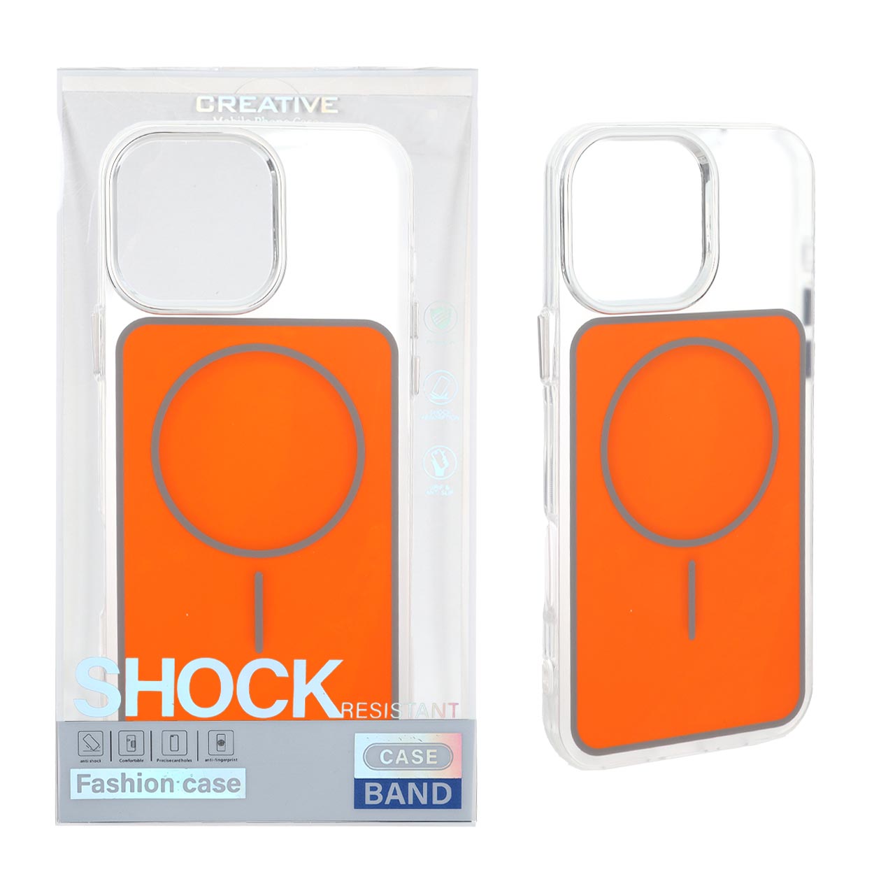 قاب اورجینال Unique Case مات رنگی MagSafe لنز کروم Apple iPhone 16 Pro Max - نارنجی (پک دار)