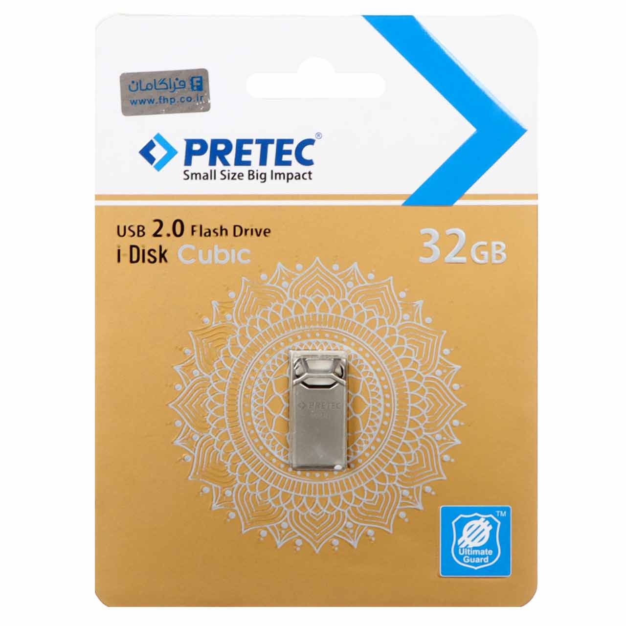 Pretec Cubic USB 2.0 Flash Memory - 32GB - نقره ای (گارانتی فراگامان)