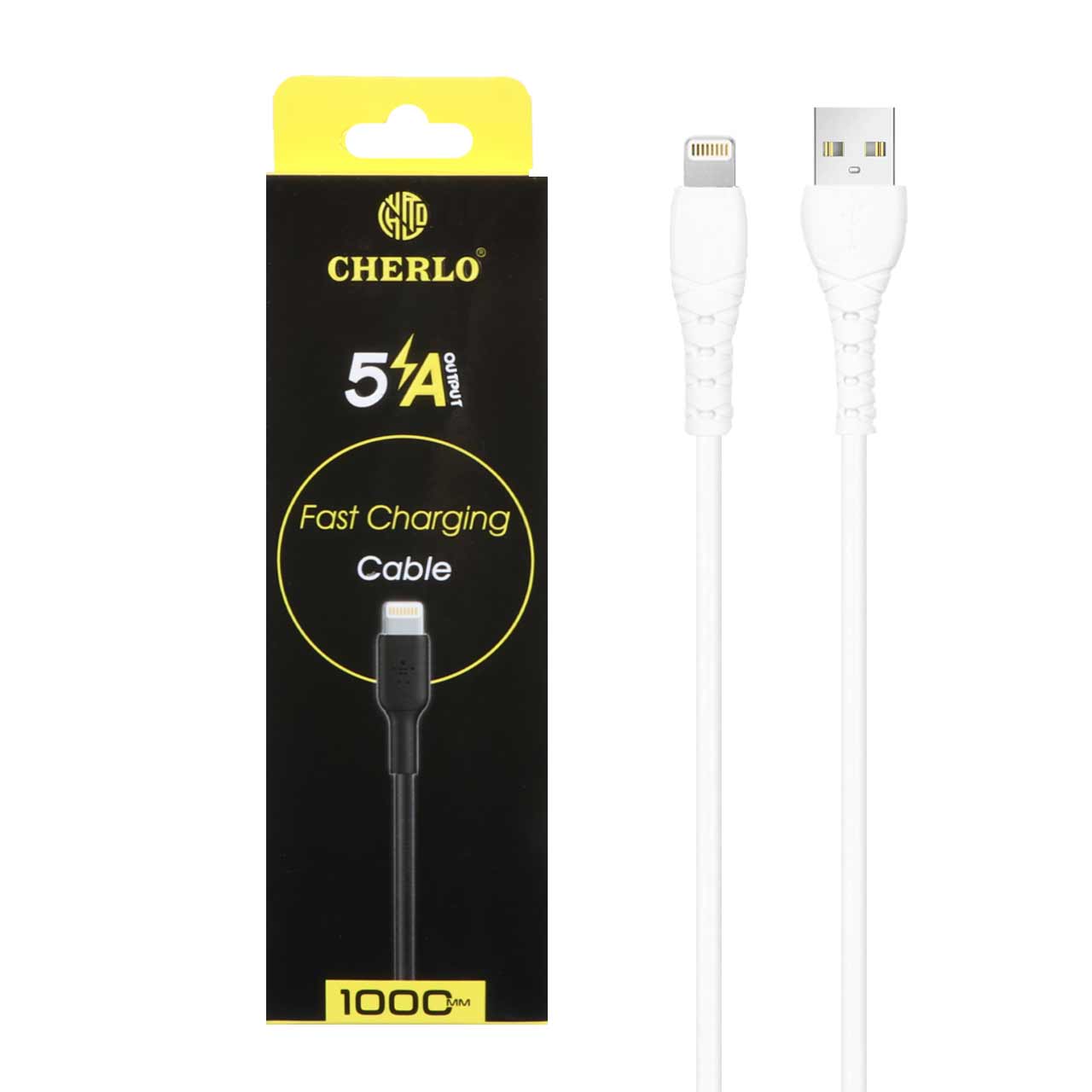 کابل شارژ فست آیفون CHERLO مدل CH-IP10 - سفید - SMO