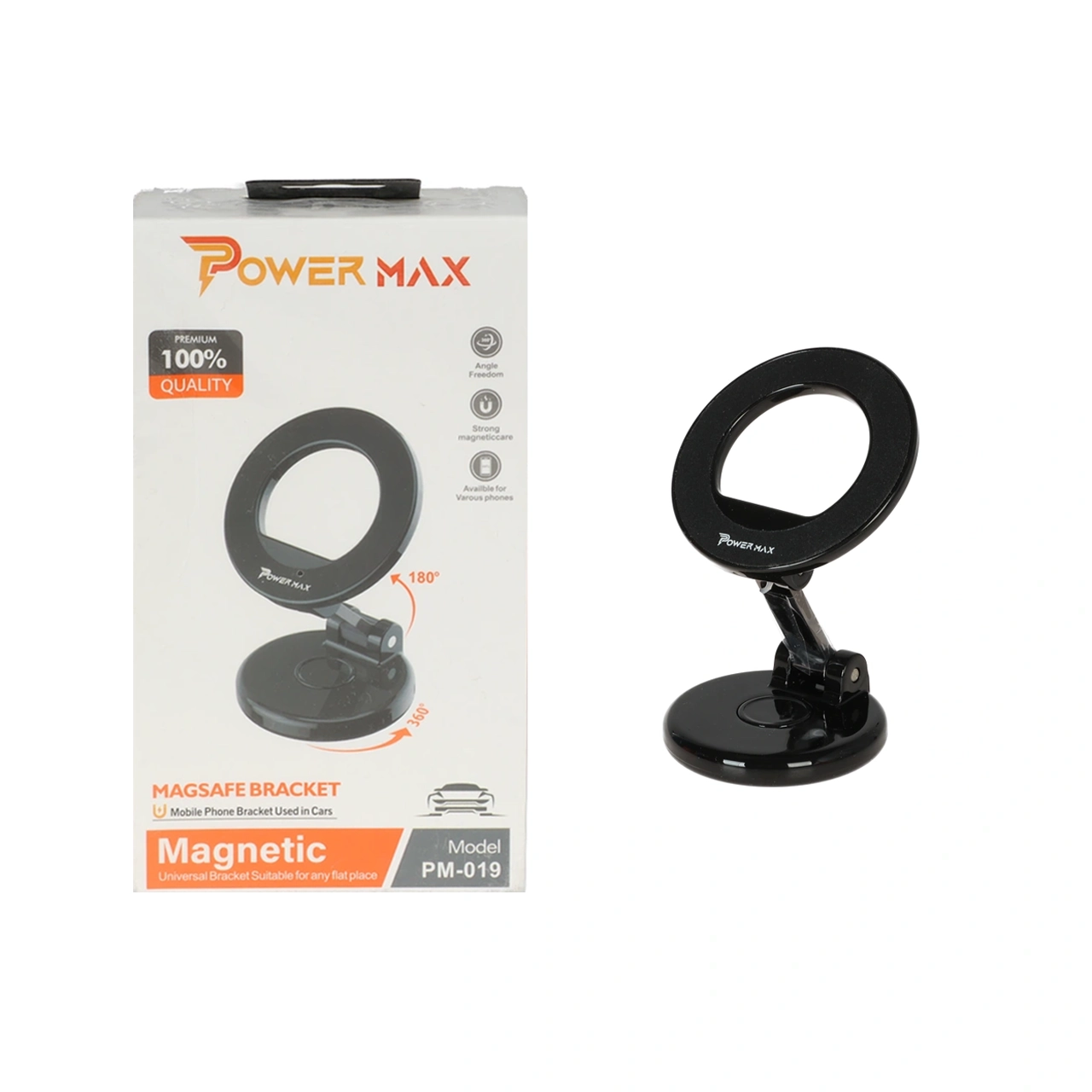 هولدر مگنتی گوشی موبایل Power Max مدل PM-019 - مشکی