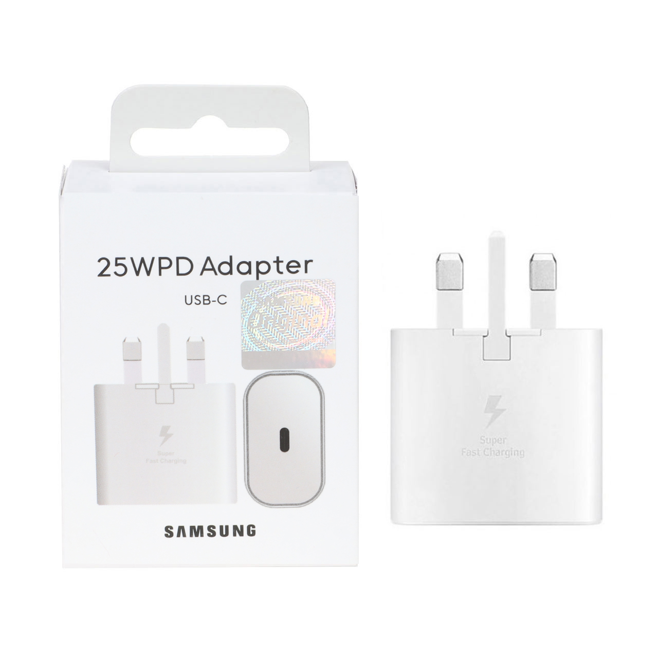 شارژر دیواری سه پین PD و فست تک پورت Samsung مدل EP-TA800 25W - سفید - BSA (یک ساله شرکتی)