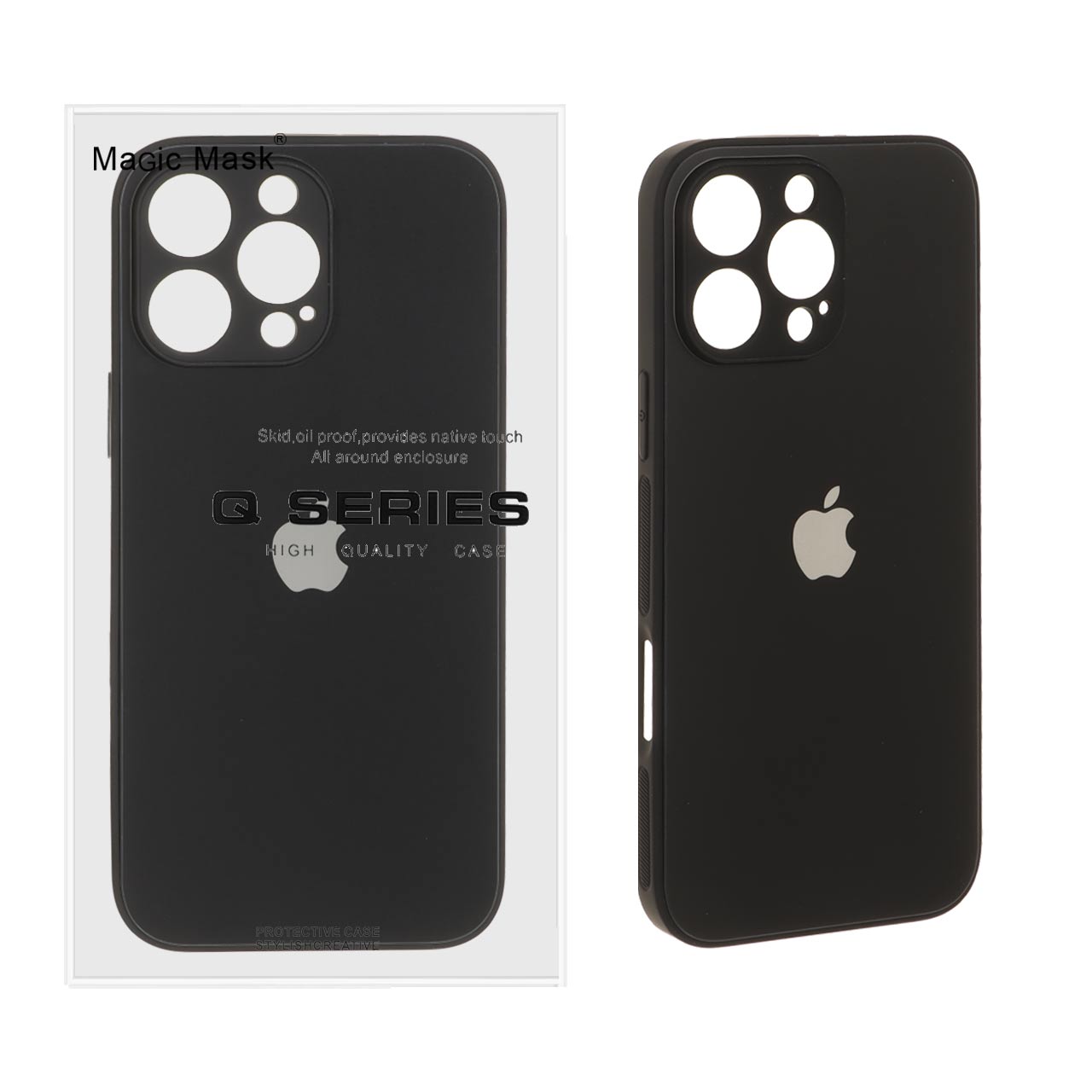 قاب اورجینال PVD ضدخش Magic Mask مدل Apple iPhone 16 Pro Max - مشکی (پک دار)