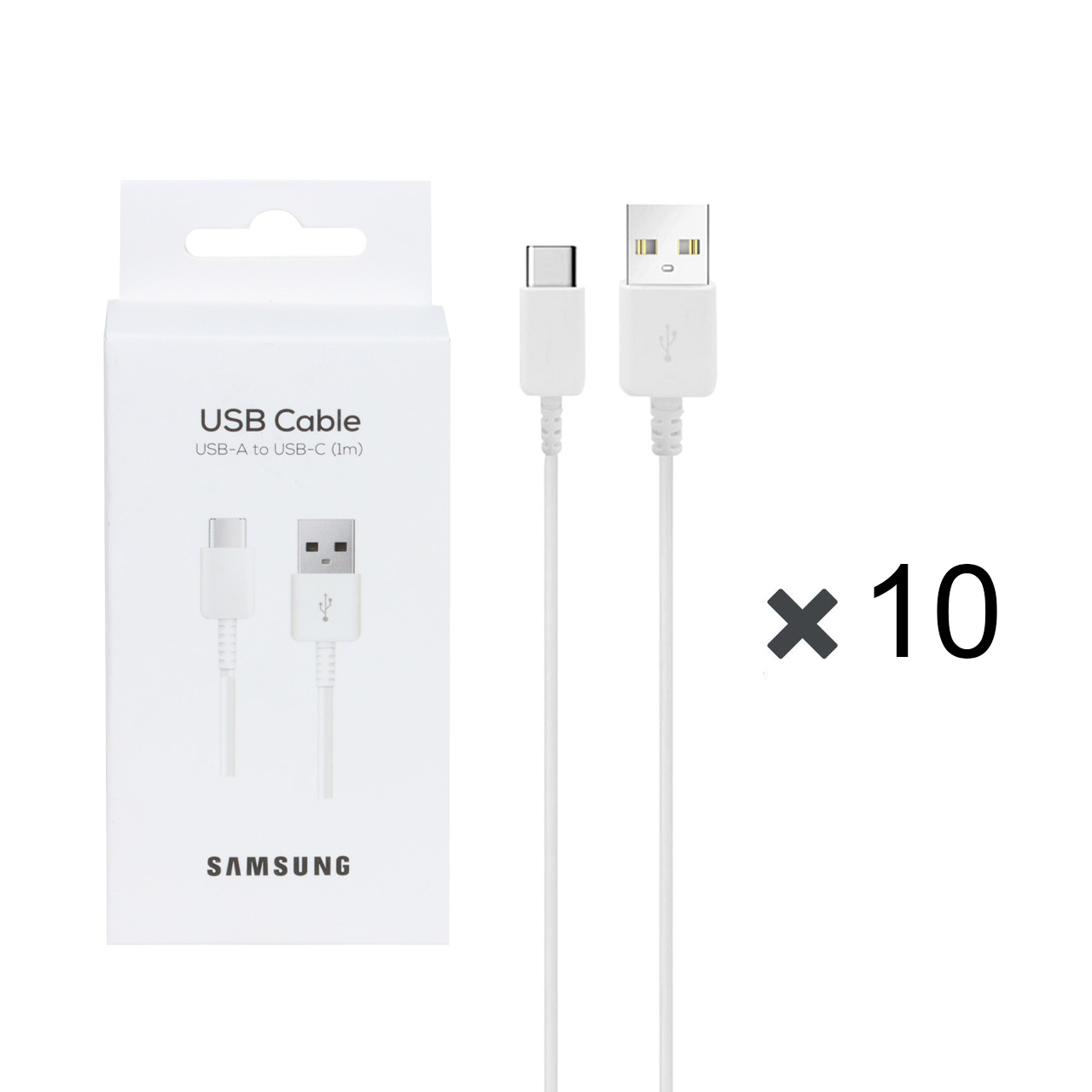 پک 10 عددی کابل شارژ SAMSUNG Type-C مدل S10 - سفید (پک دار) - DST (گارانتی شش ماهه) - درجه یک