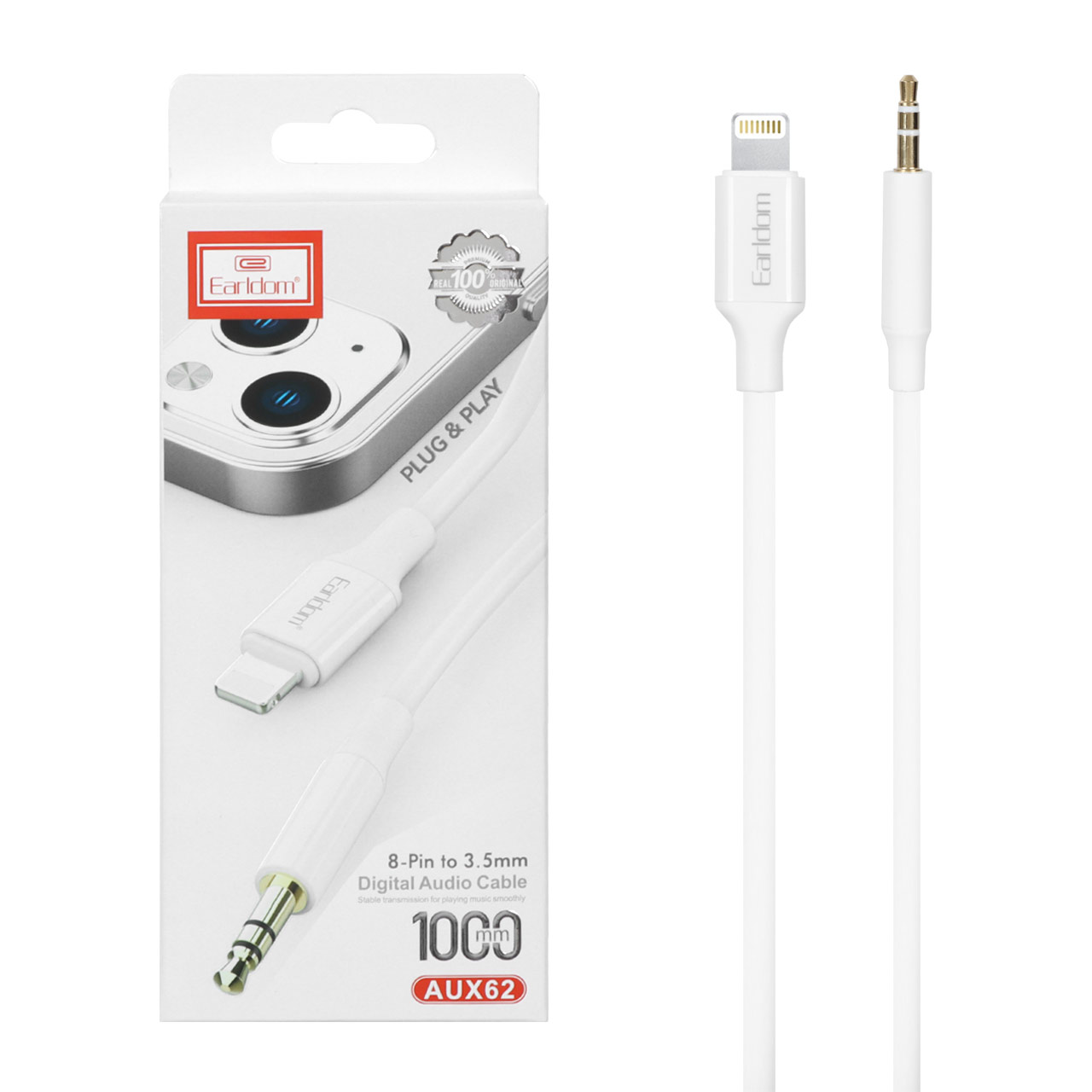 تبدیل Earldom AUX TO Lightning مدل AUX62 - سفید