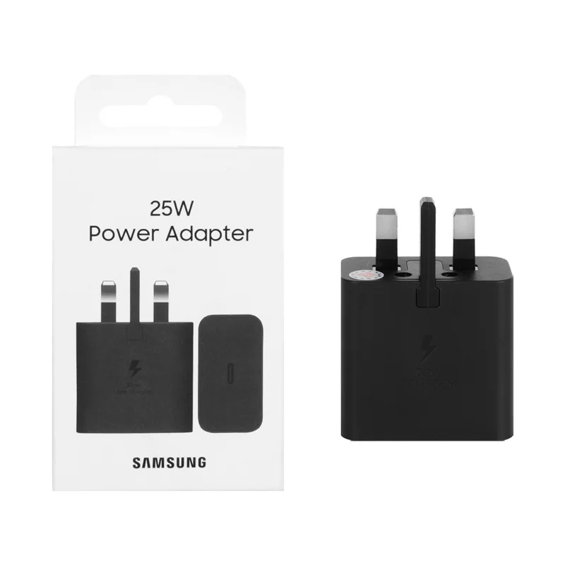 شارژر سه پین SAMSUNG 25W اصلی TA2510 ( فست و PD) مشکی DST (6 ماهه DST+ بیمه نامه 12 ماهه DGARD)