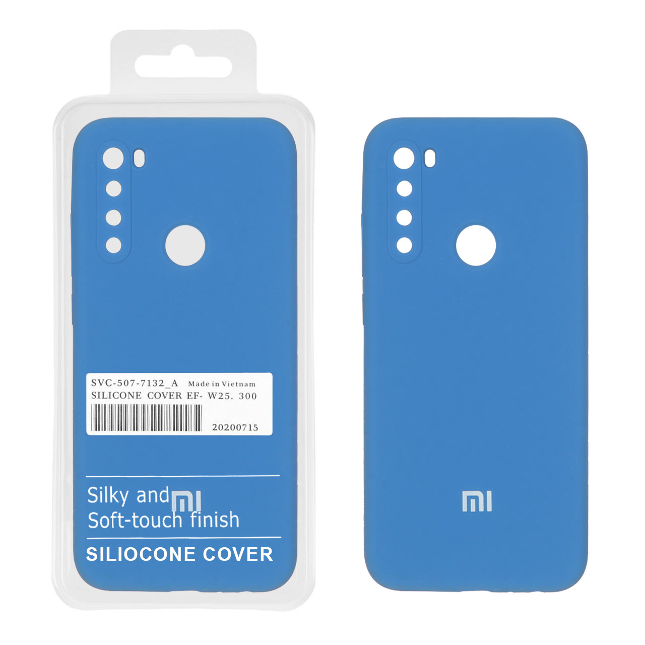 قاب سیلیکونی پاک کنی اورجینال درجه یک Xiaomi Note 8 - آبی (پک دار)