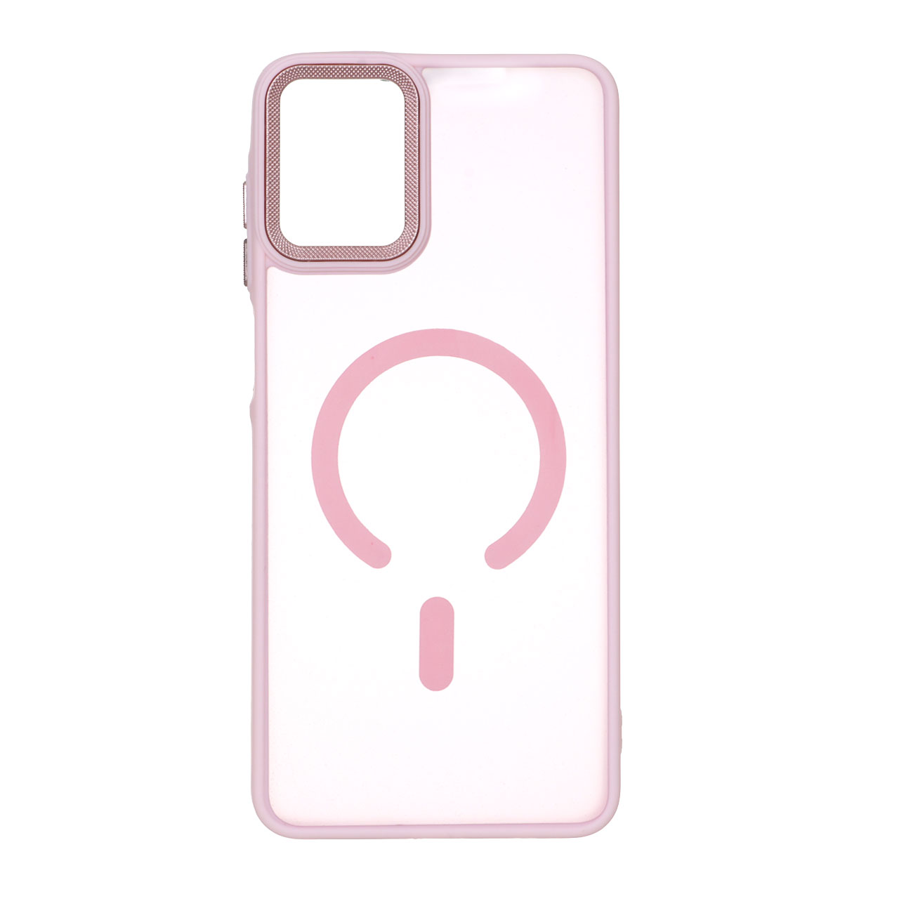 قاب مات لنز کربن طرح مگ سیف دور رنگی Samsung Galaxy A07 - صورتی