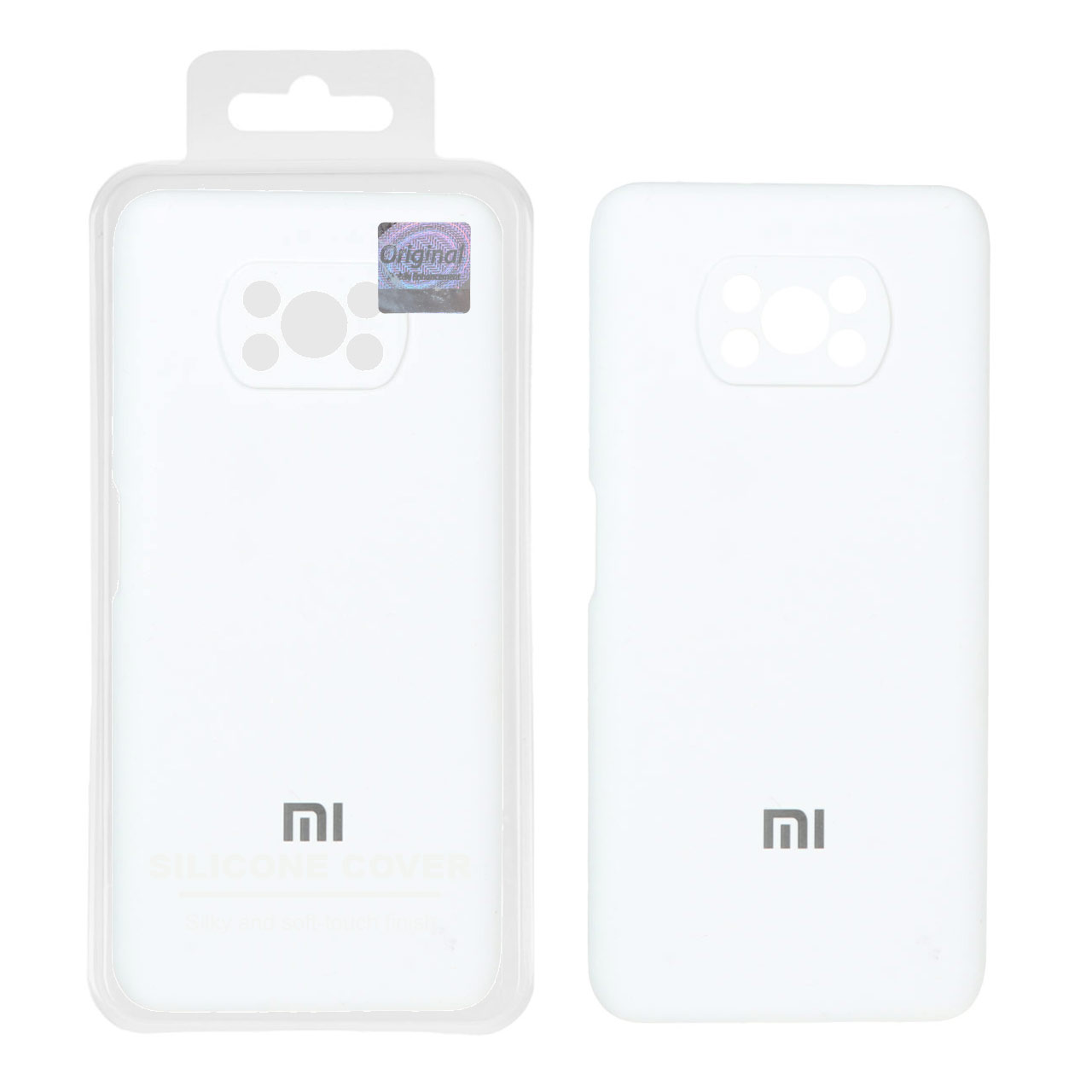 قاب سیلیکونی پاک کنی اورجینال Master Quality مدل Xiaomi Poco X3 / Poco X3 Pro / Poco X3 NFC - سفید (پک دار)