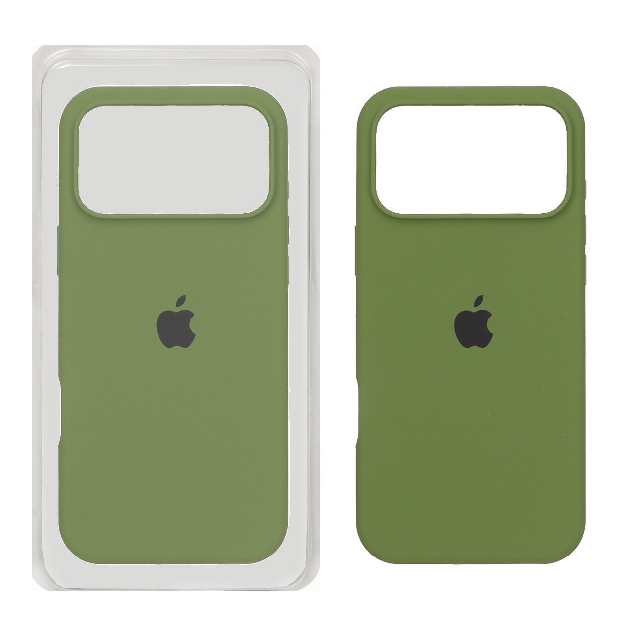 قاب سیلیکونی پاک کنی اورجینال Apple iPhone 17 Pro Max - سبز زیتونی (پک اصلی)
