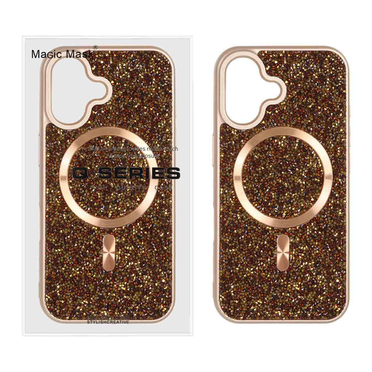 قاب اورجینال دیاموند Magsafe مدل Apple iPhone 16 - طلایی (پک دار)