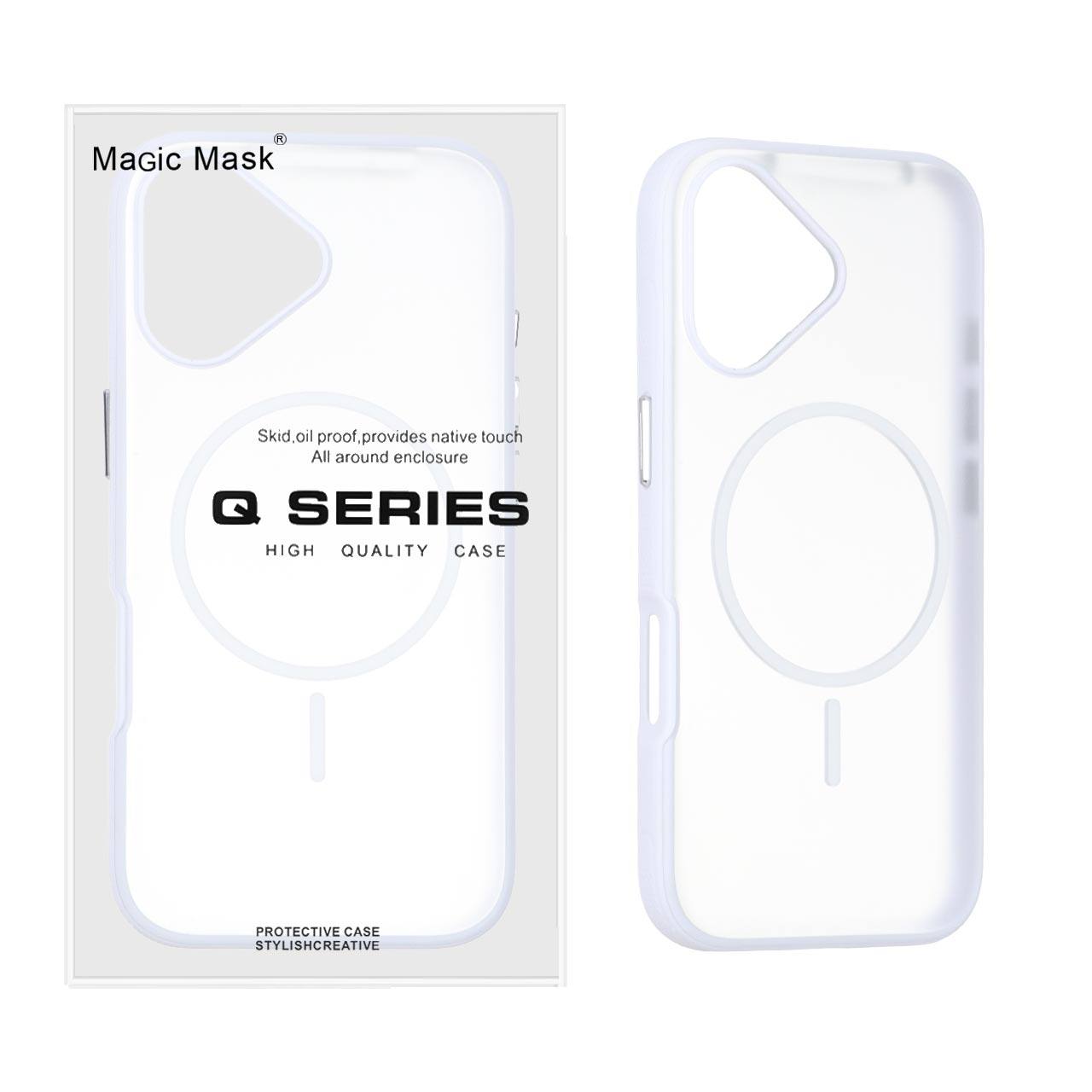 قاب Defender Shield پشت سخت Magsafe مدل Apple iPhone 17 - سفید (پک دار)