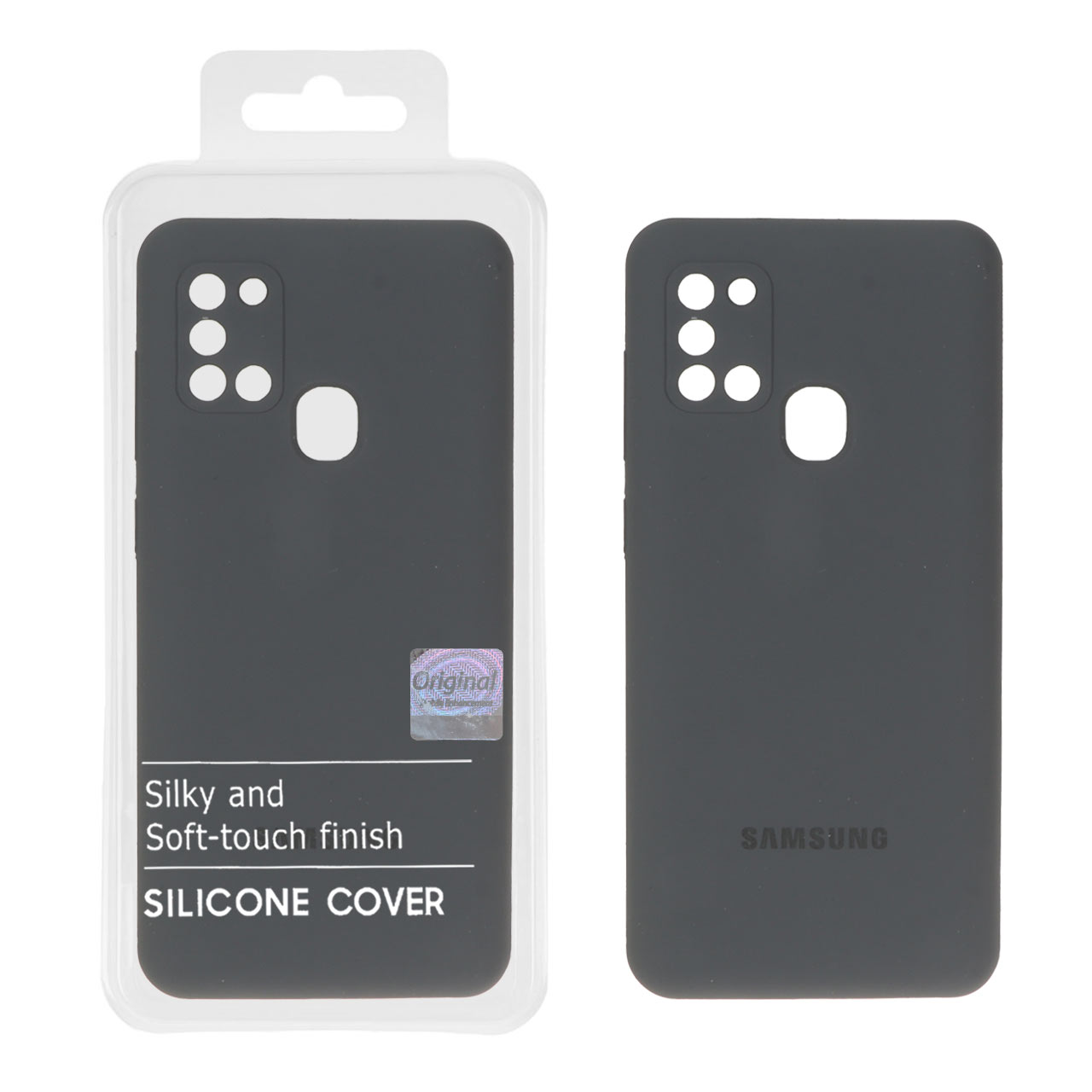 قاب سیلیکونی پاک کنی اورجینال Master Quality مدل Samsung Galaxy A21s - خاکستری (پک دار)