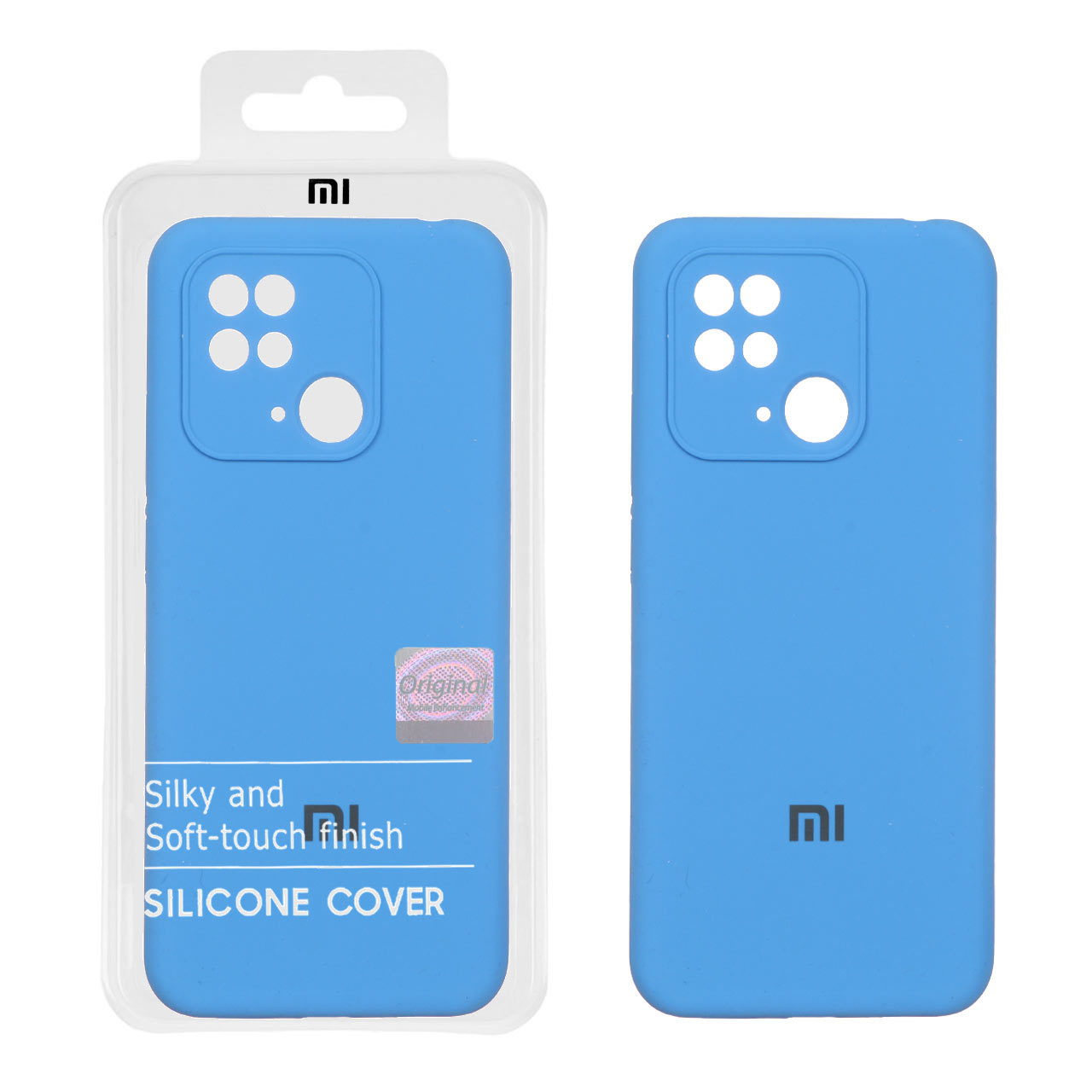 قاب سیلیکونی پاک کنی اورجینال Master Quality مدل Xiaomi Redmi 10C / Redmi 10 Power / Poco C40 - آبی (پک دار)