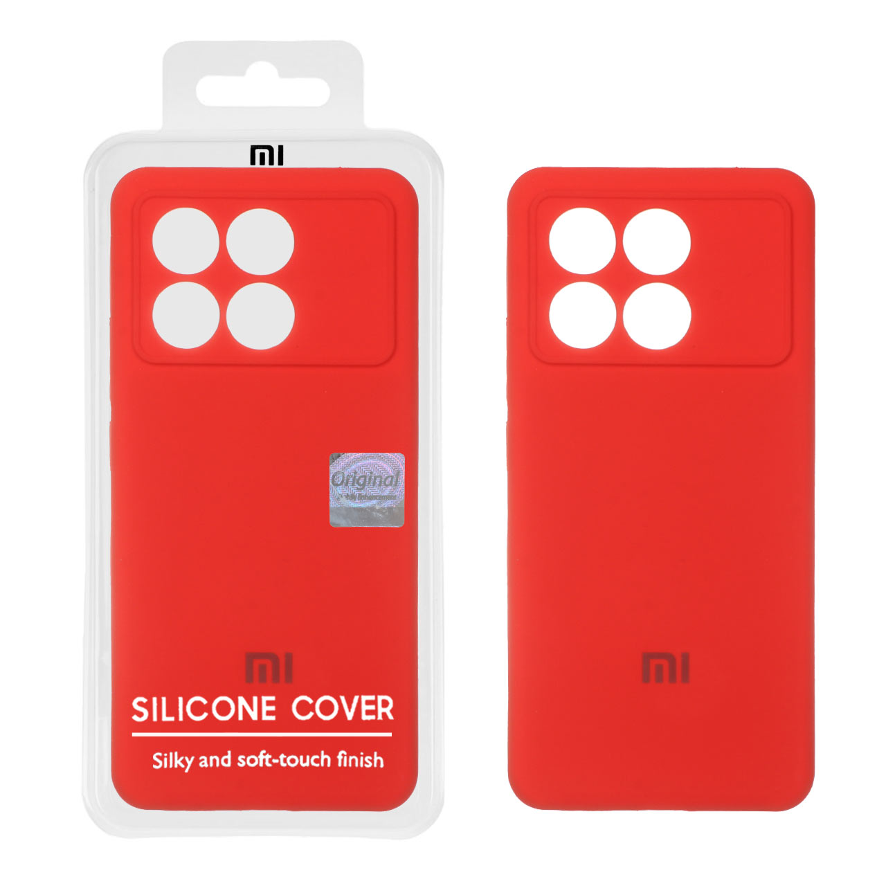 قاب سیلیکونی پاک کنی اورجینال Master Quality مدل Xiaomi Poco X6 Pro 5G / Redmi K70E - قرمز (پک دار)