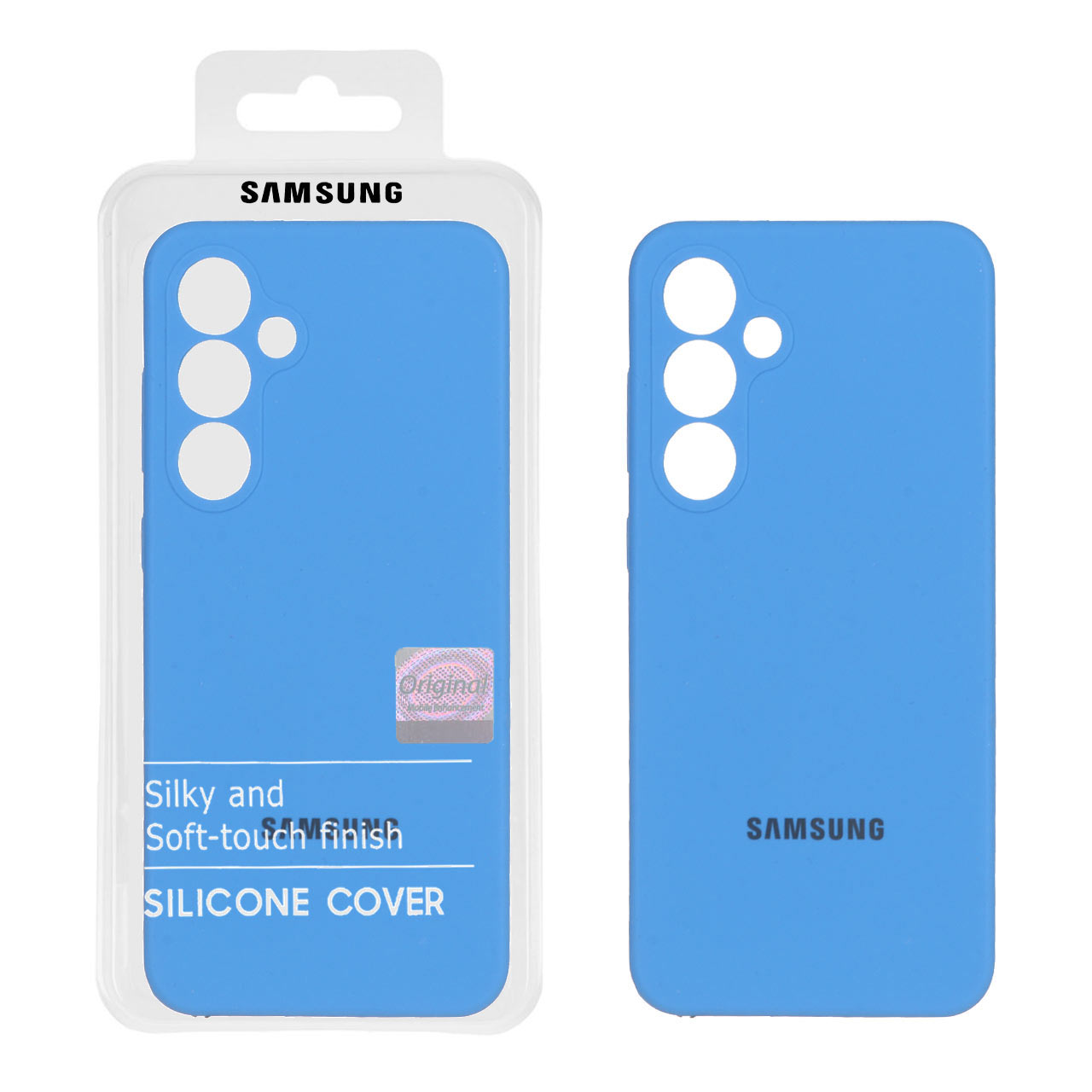 قاب سیلیکونی پاک کنی اورجینال Master Quality مدل  Samsung Galaxy S24 FE - آبی (پک دار)